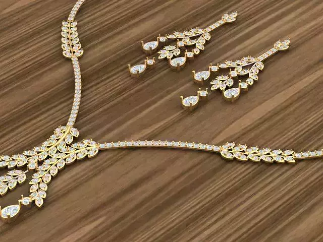 Light Weight Gold Necklace Set