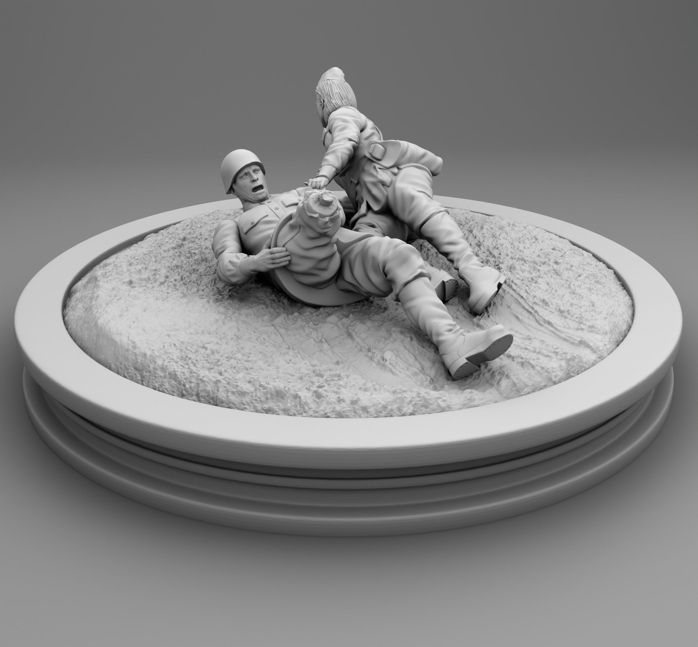 Medic and soldier 3D print model_2