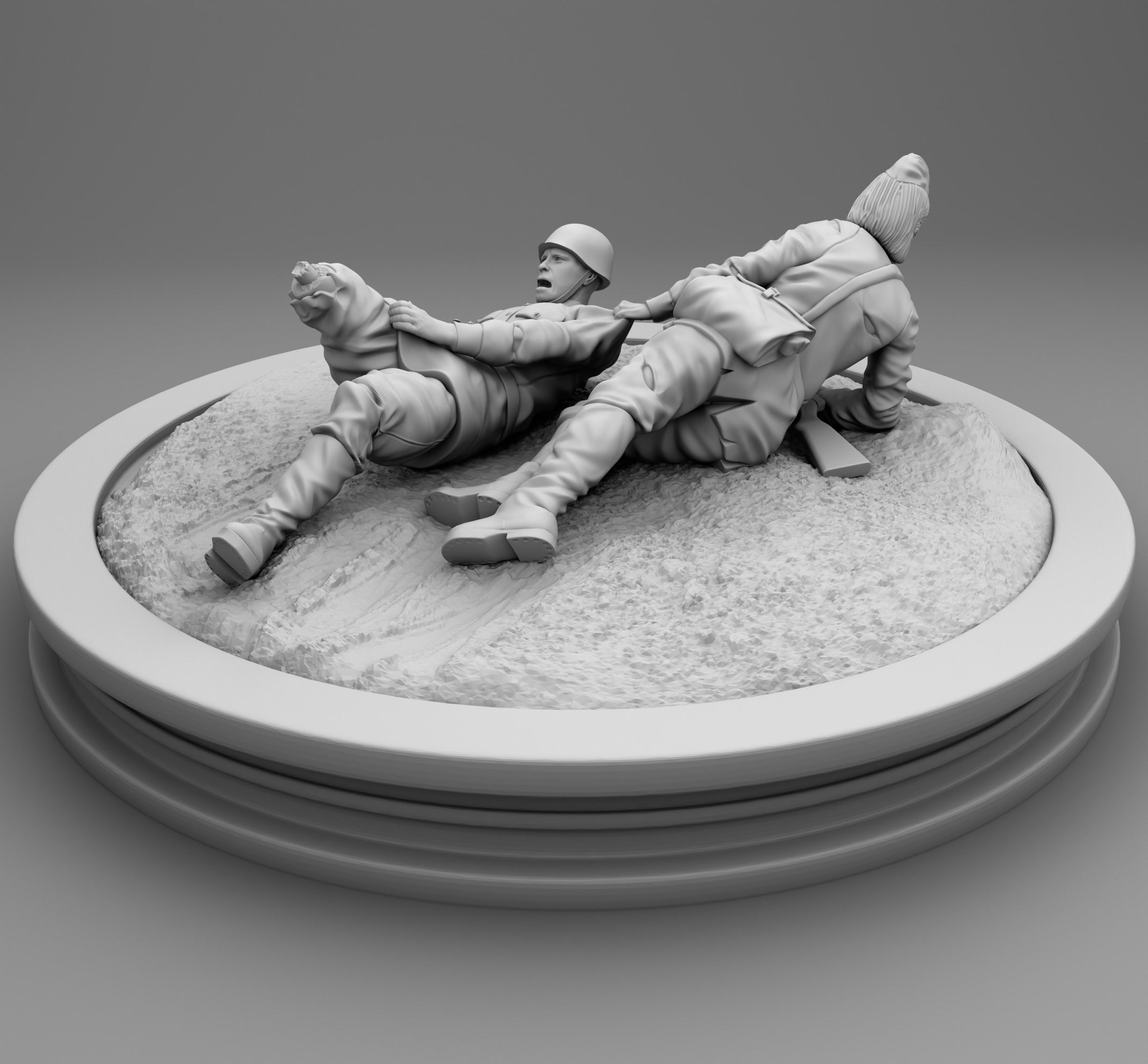 Medic and soldier 3D print model_1