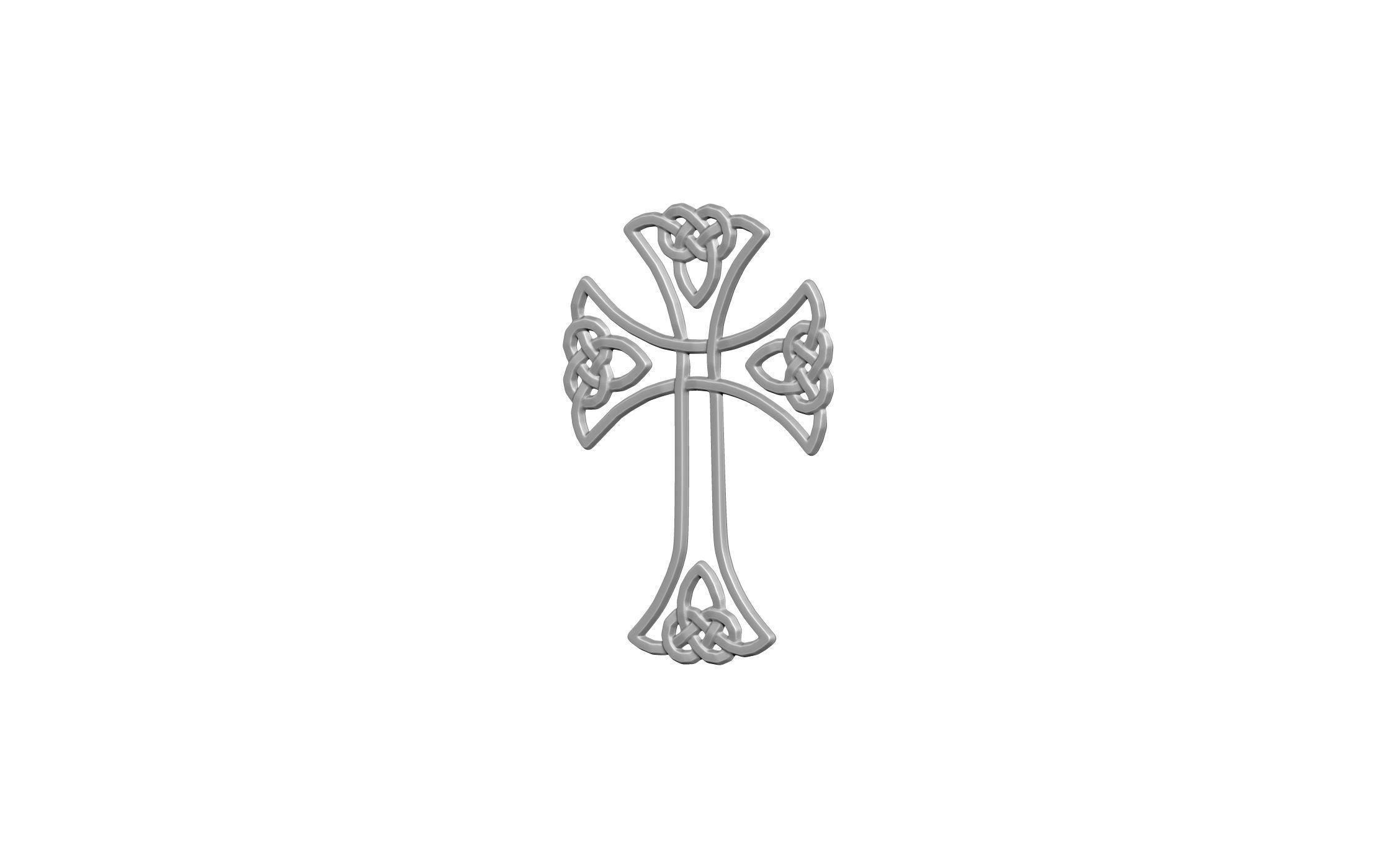 Cross celtic 3D print model_1