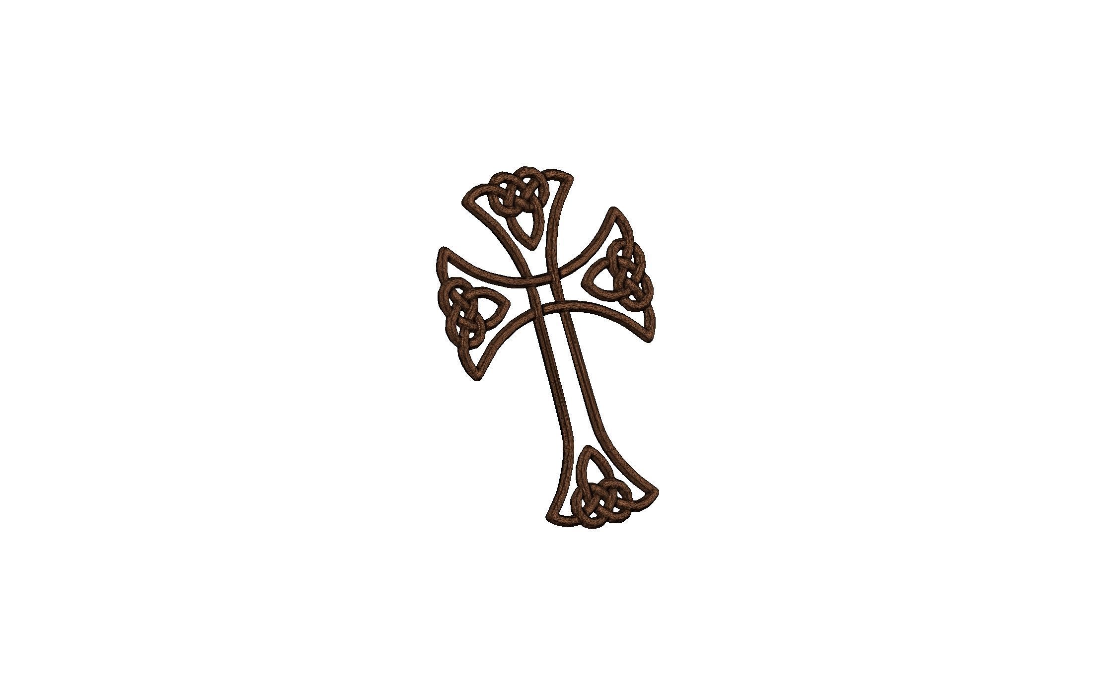 Cross celtic 3D print model_4