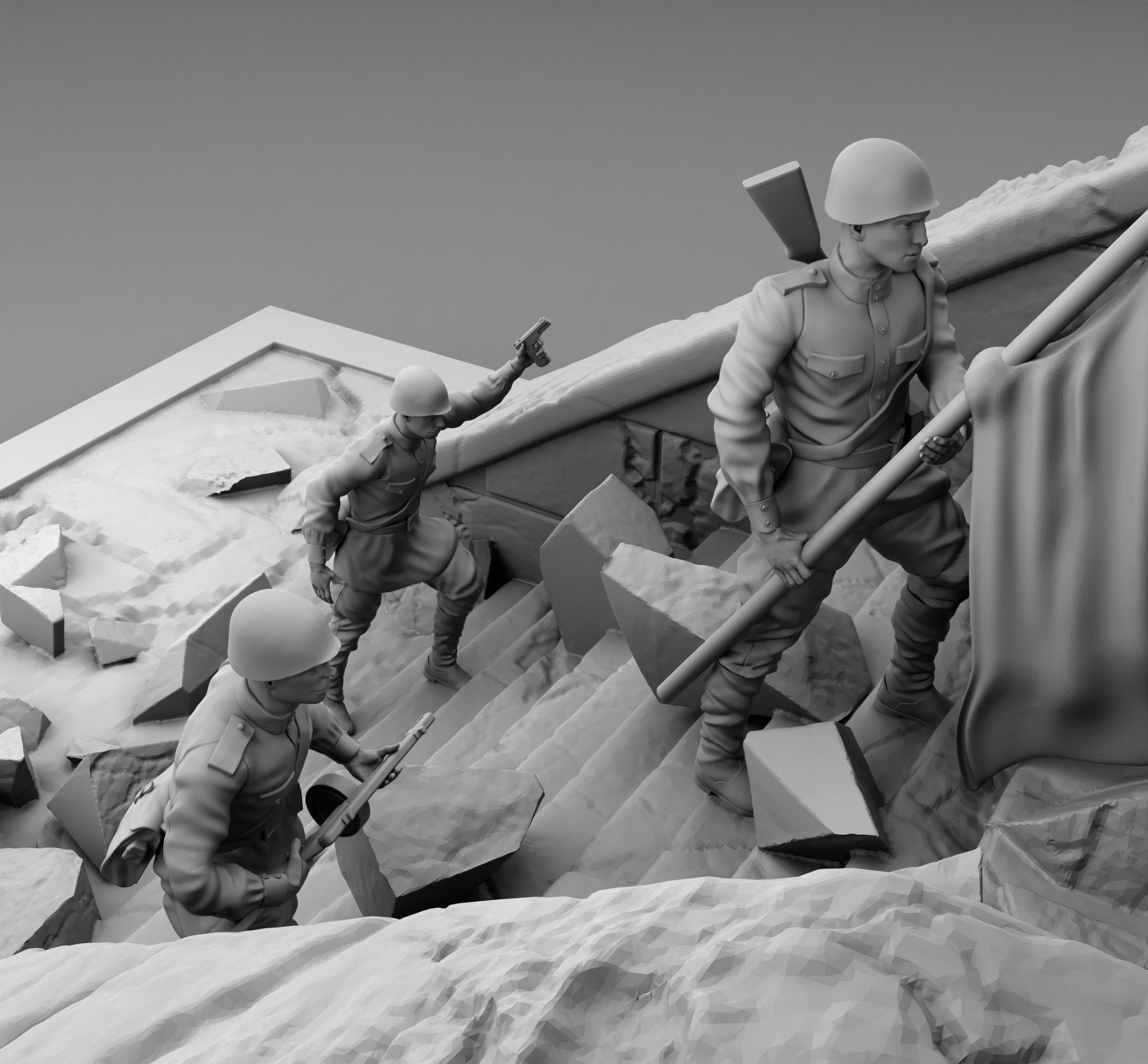 Capture of the Reichstag 3D print model_4