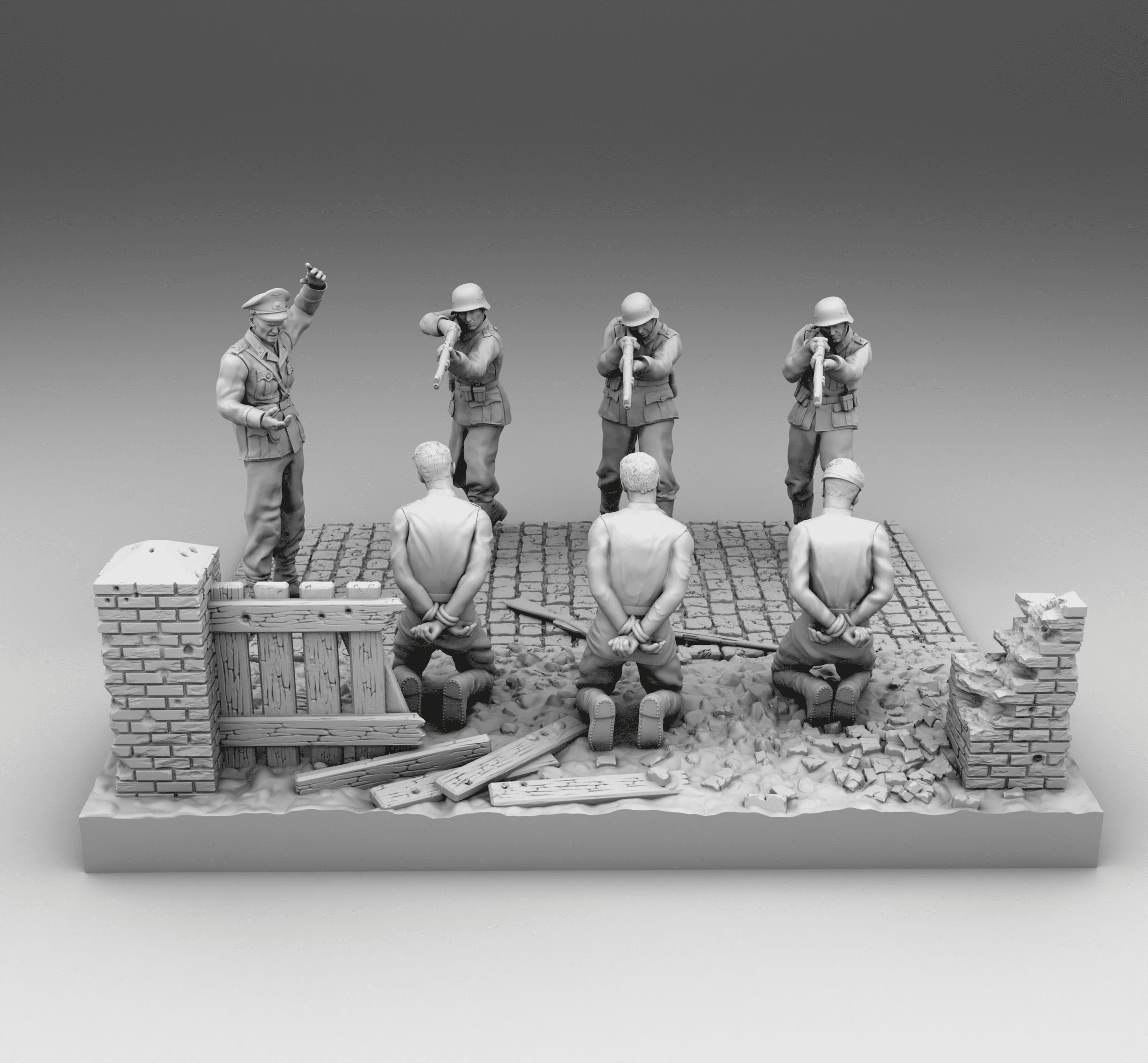 Shooting military 3D print model_1