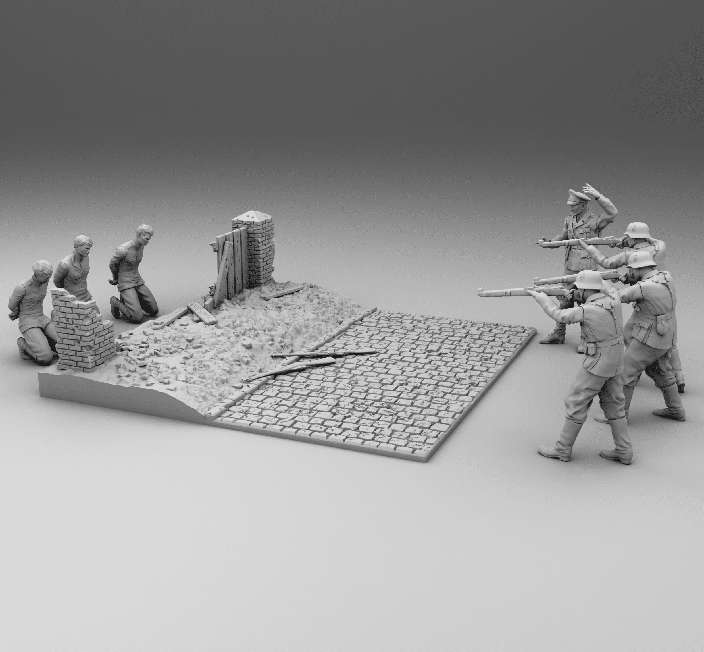 Shooting military 3D print model_3