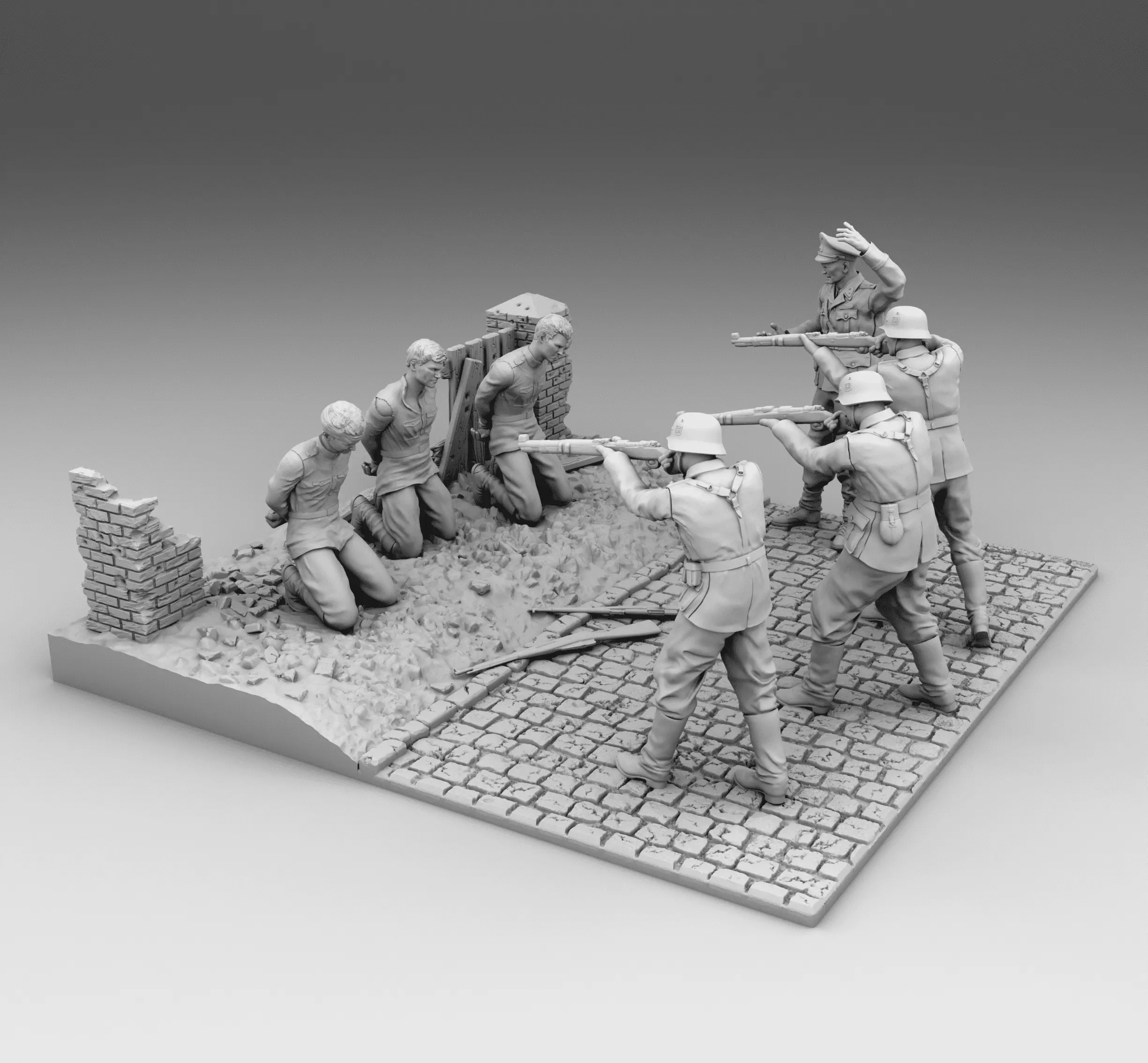 Shooting military 3D print model_0