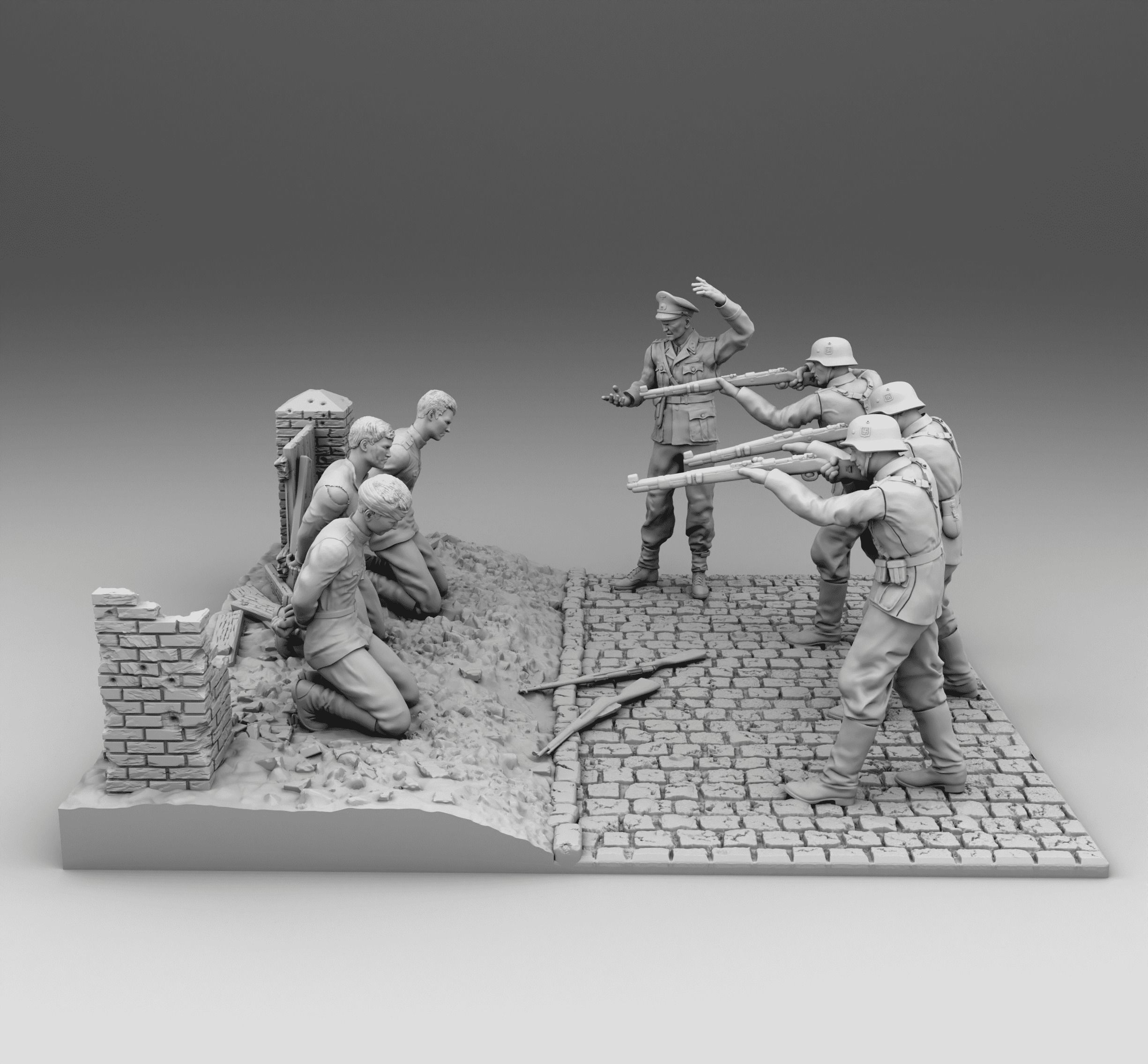 Shooting military 3D print model_2