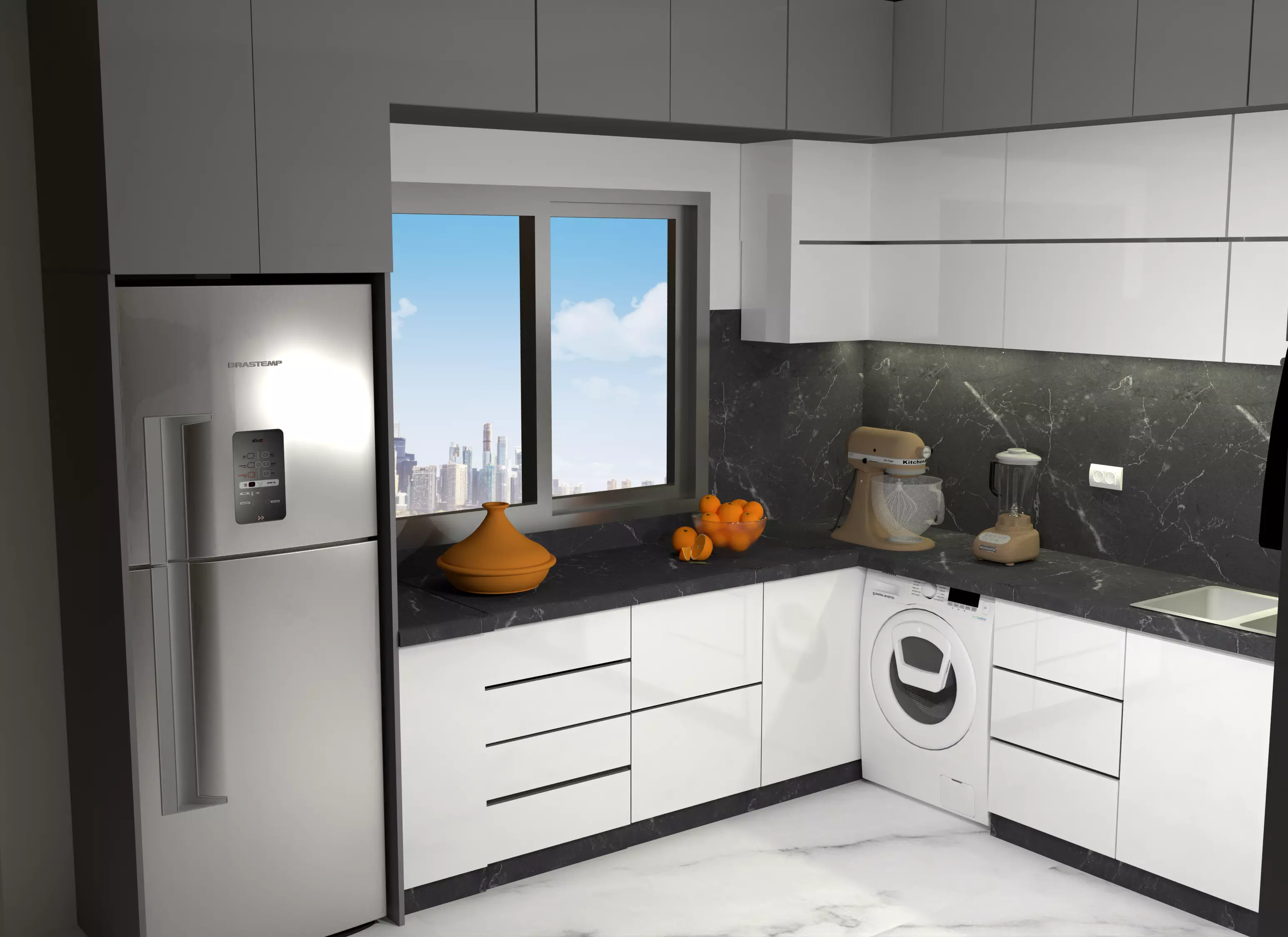 Kitchen Interior 3D model 2022 3D print model