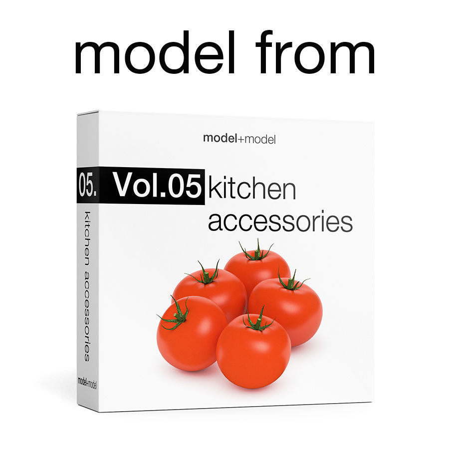 Set of round plates 3D model_12