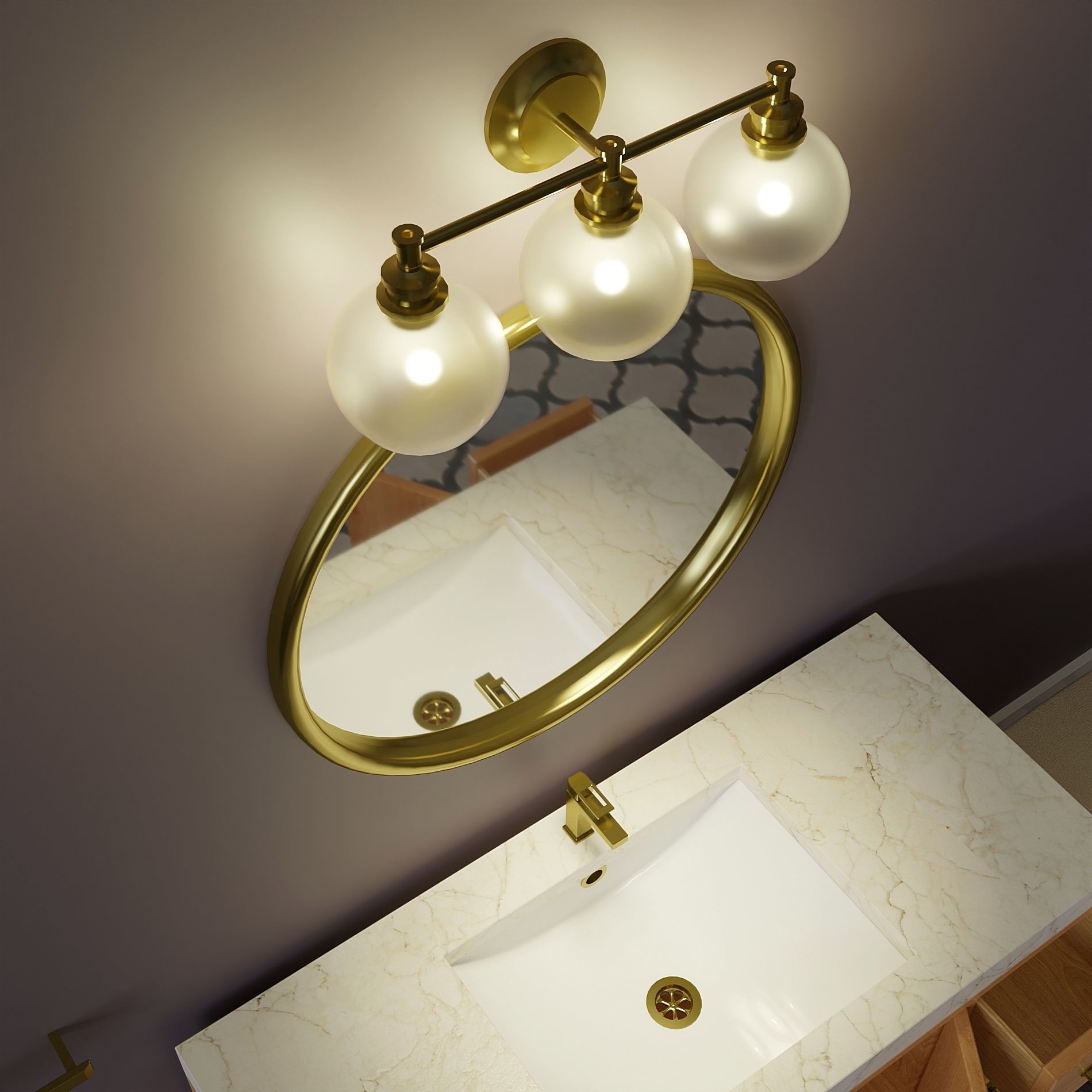 Bathroom small set Low-poly 3D model_3