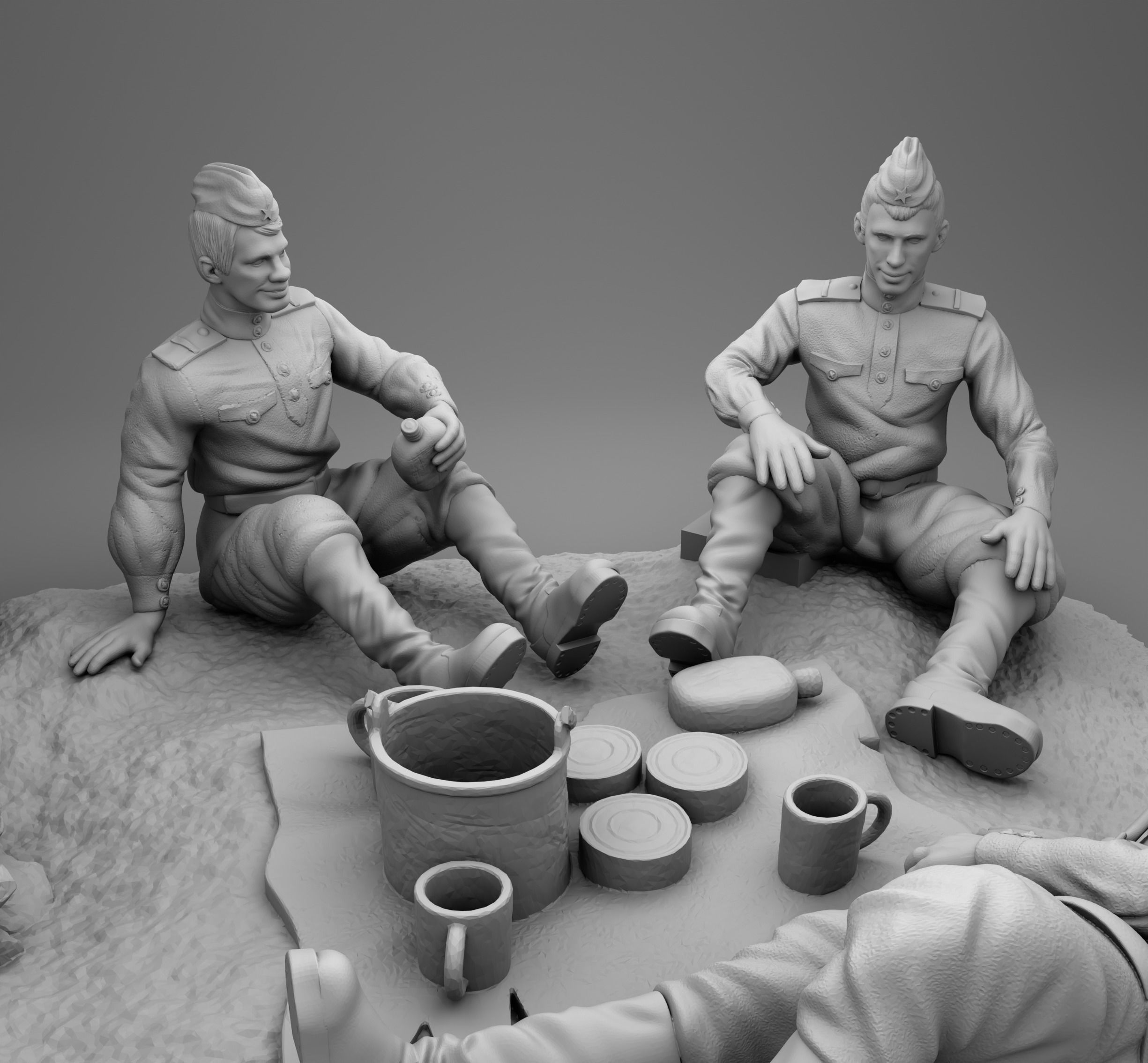Soldiers on the pass 3D print model_1
