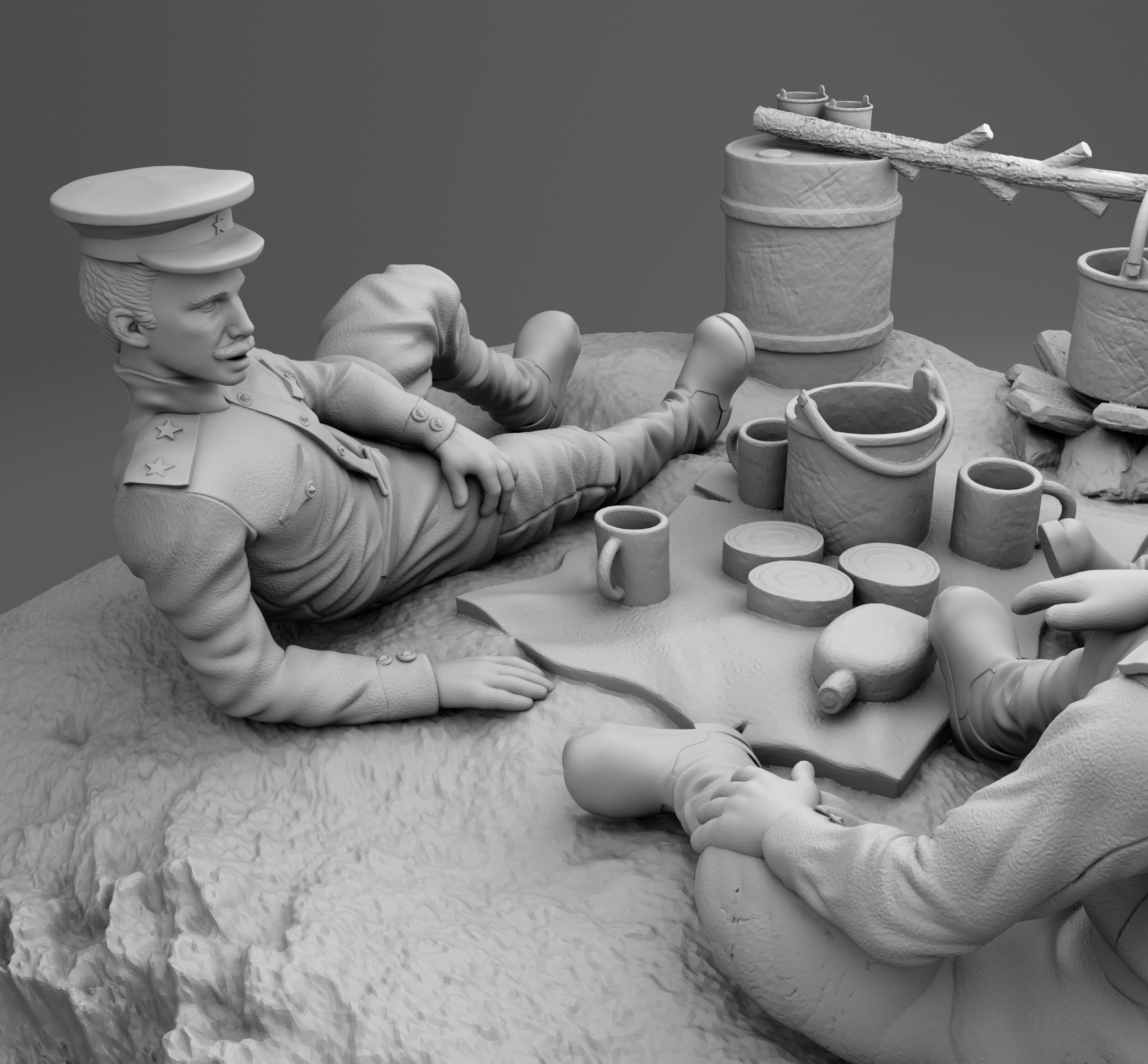 Soldiers on the pass 3D print model_2