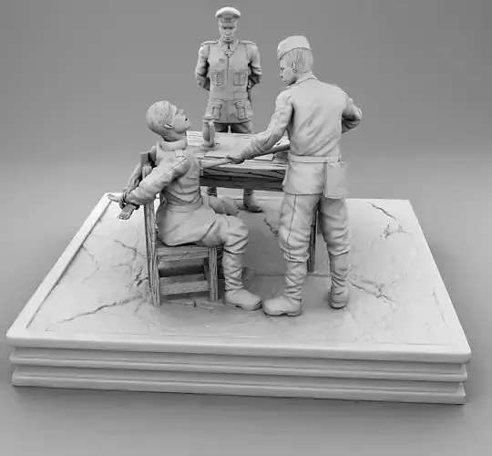 Torture of a soldier 3D print model
