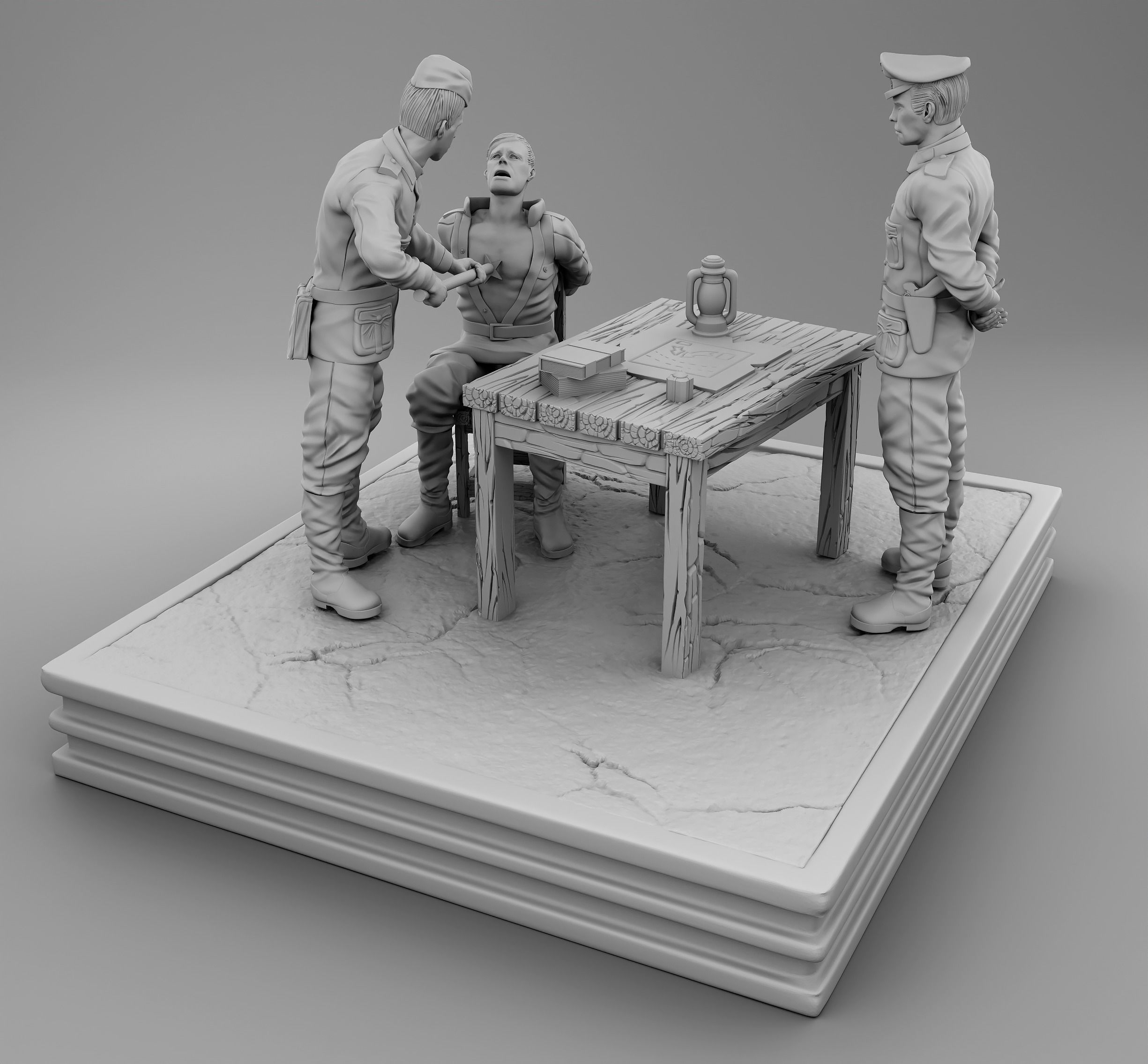 Torture of a soldier 3D print model_1