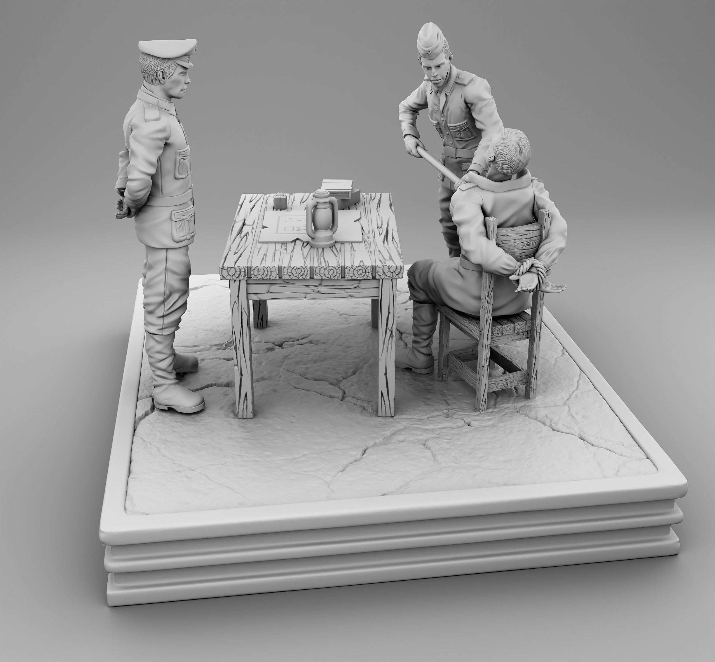 Torture of a soldier 3D print model_2