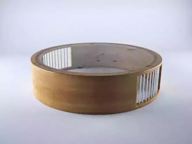 Round glass-top Table 3D model