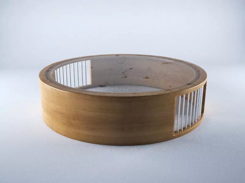 Round glass-top Table 3D model