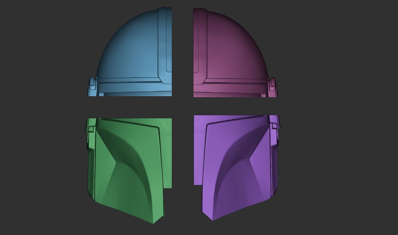 MANDOLORIAN Helmet Life size scale 3D print model_4