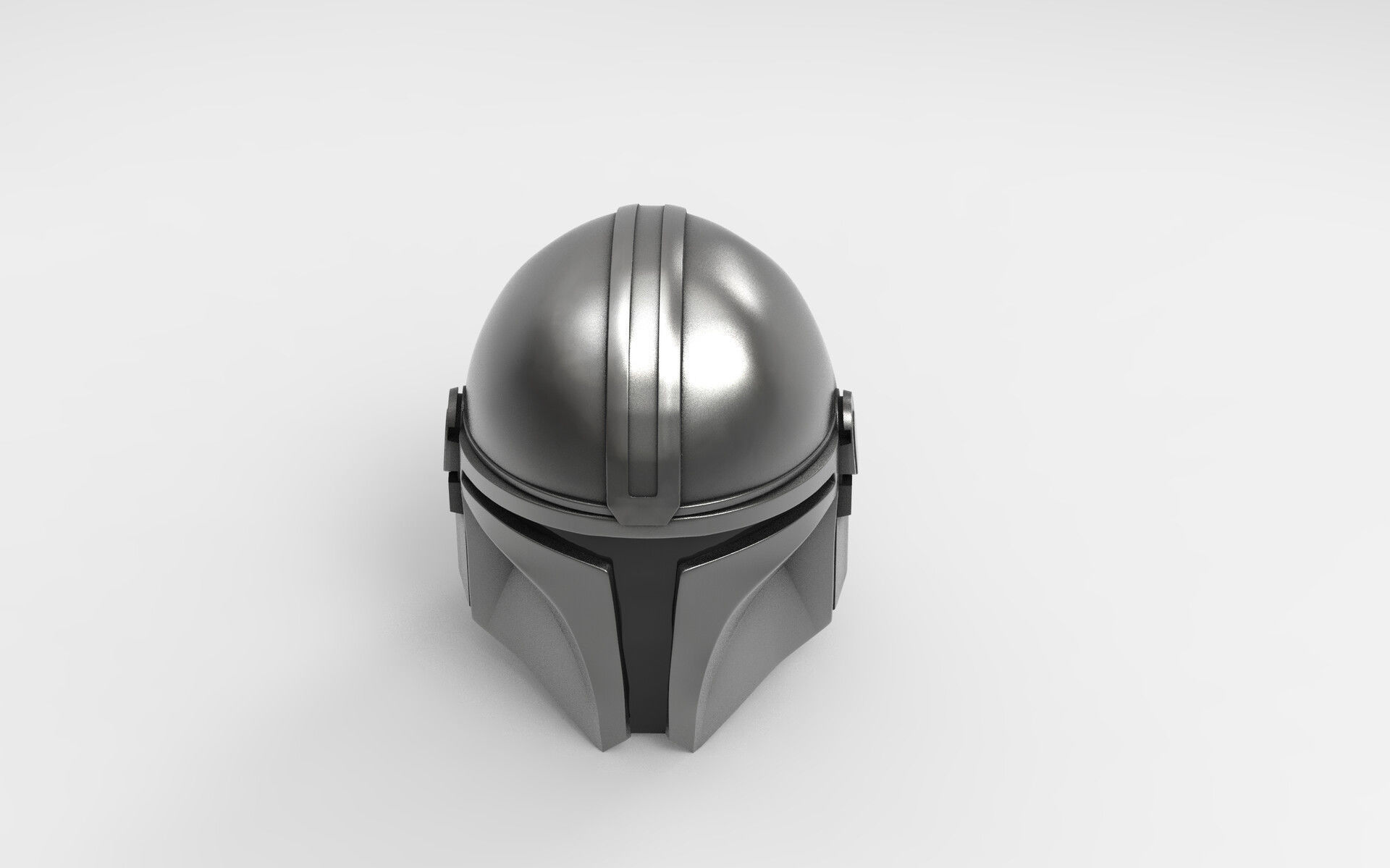 MANDOLORIAN Helmet Life size scale 3D print model_2