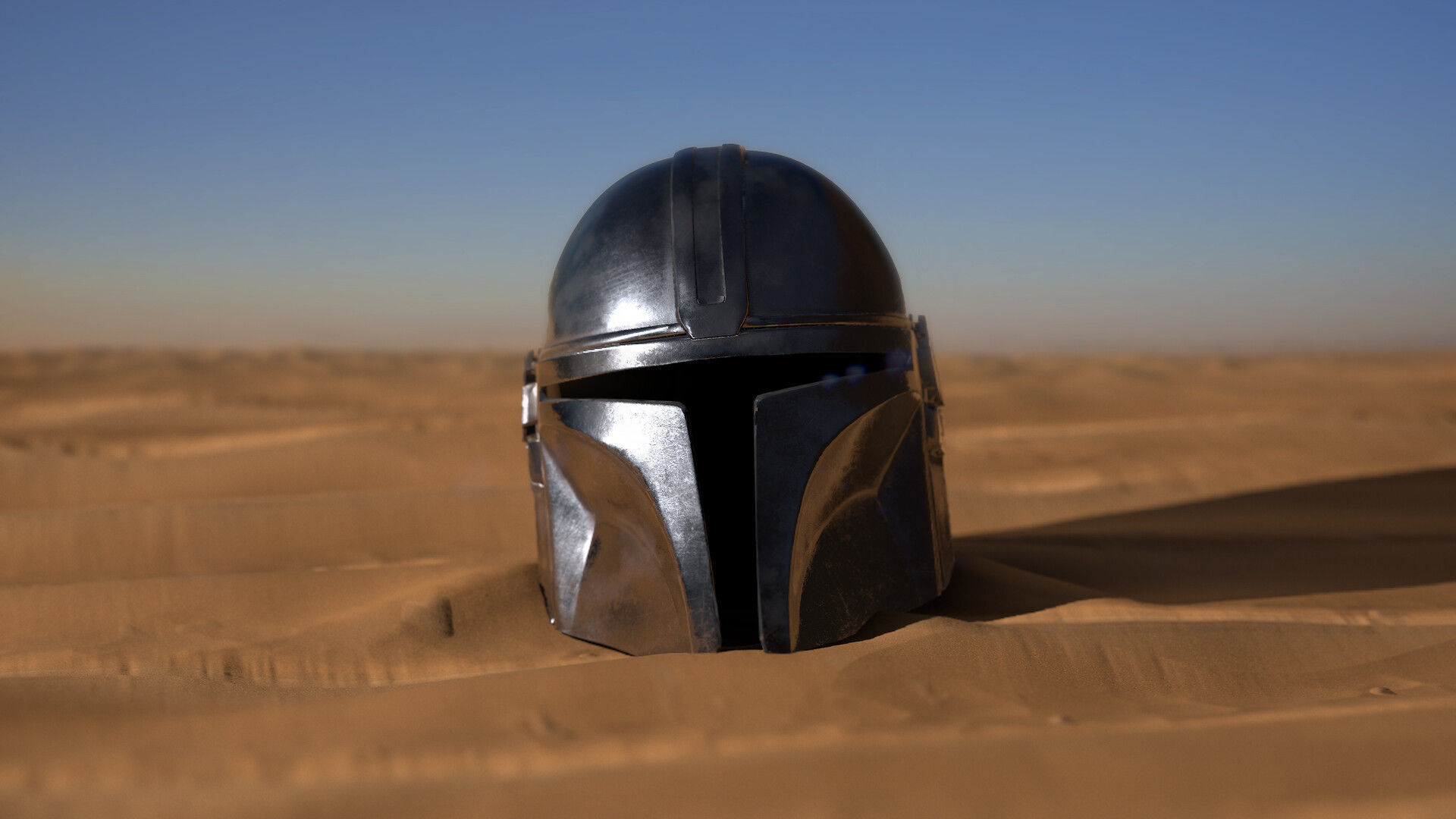 MANDOLORIAN Helmet Life size scale 3D print model_1