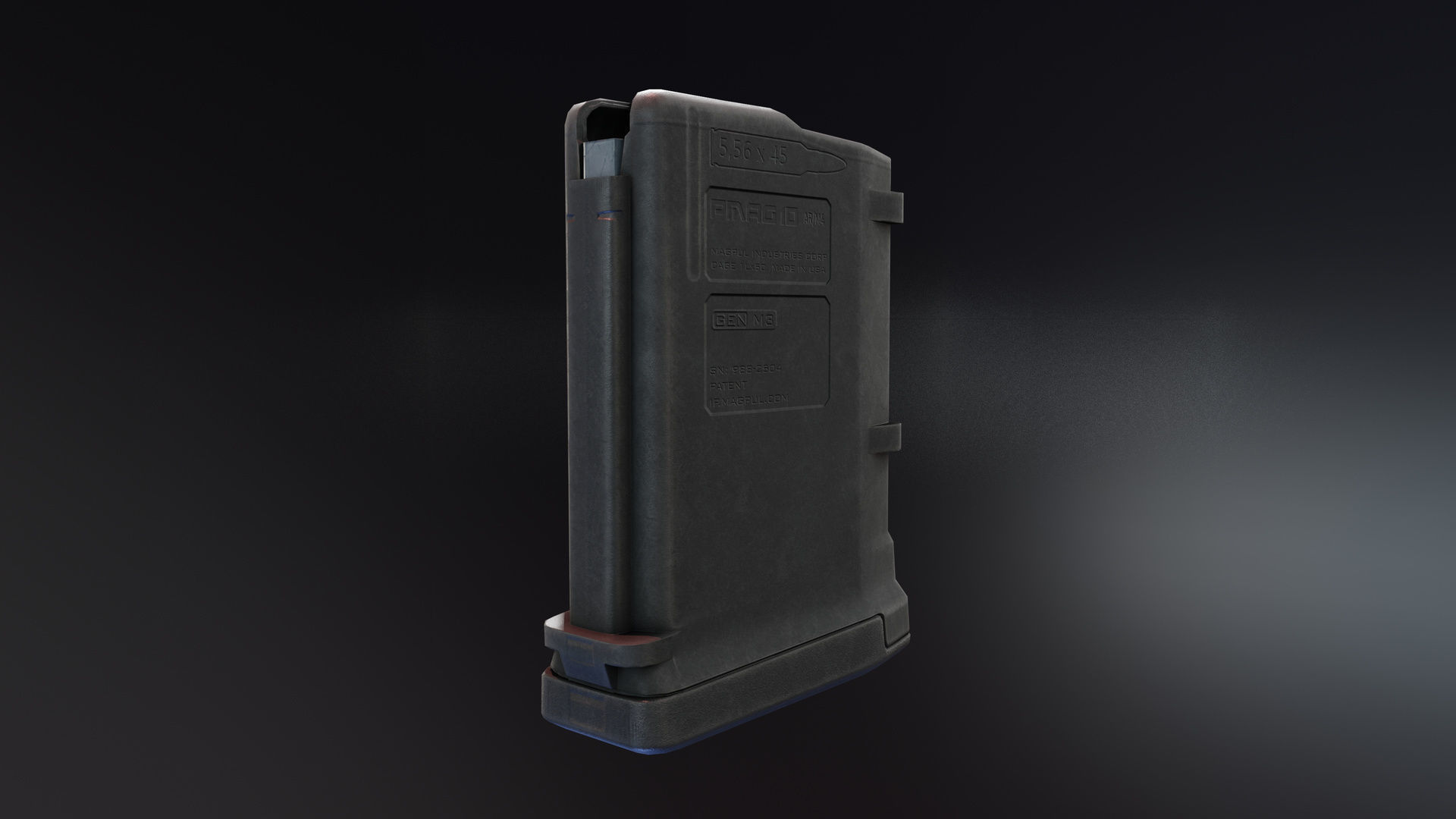 Pmag 10 round AR magazine Low-poly 3D model_2