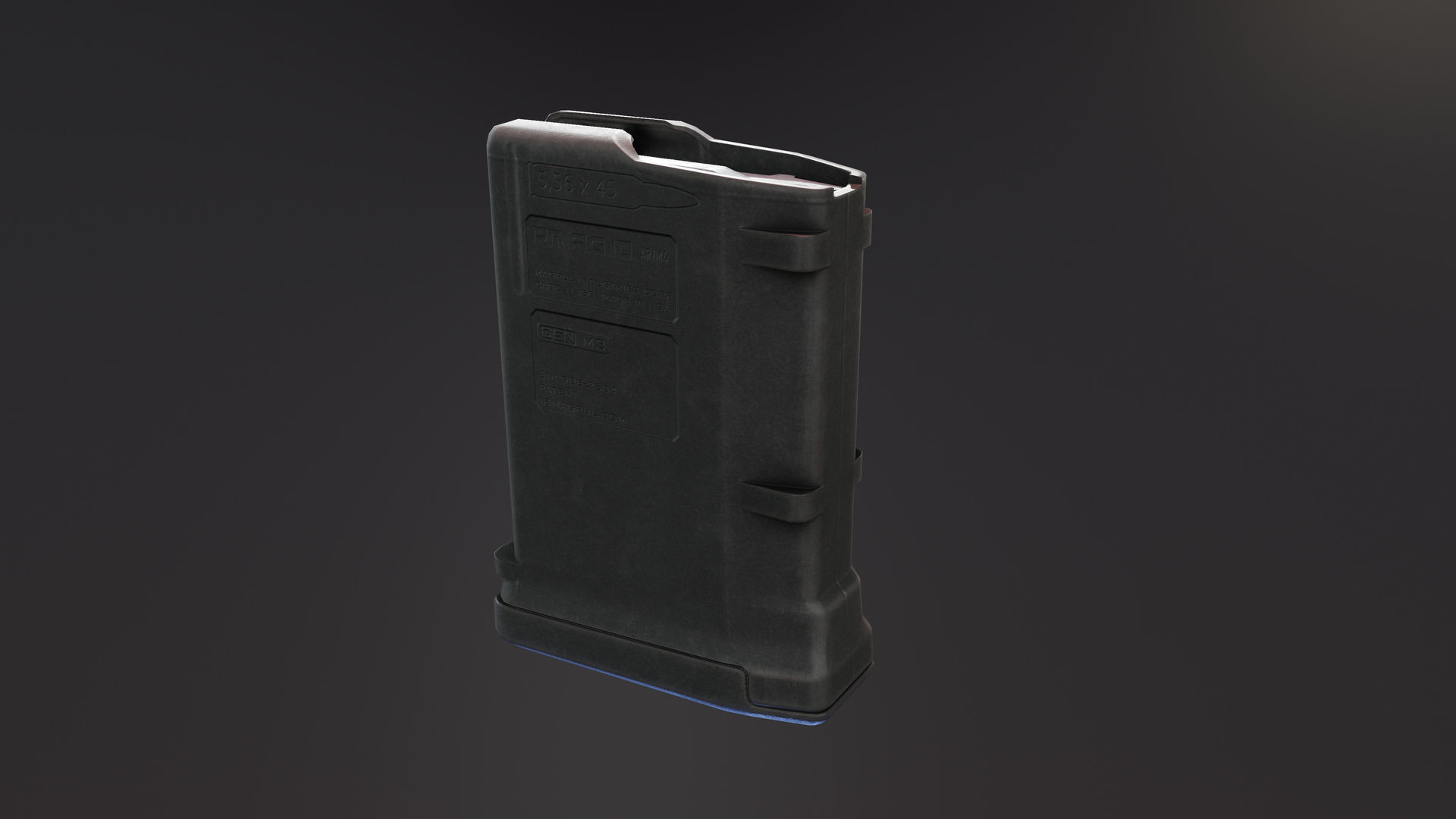 Pmag 10 round AR magazine Low-poly 3D model_1