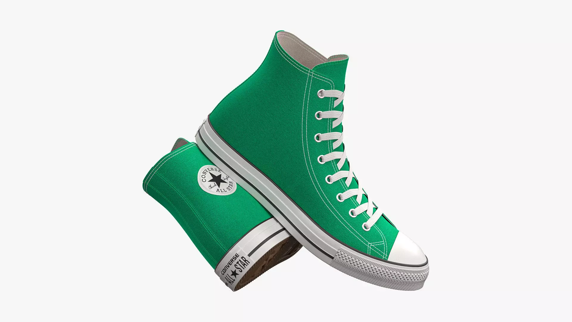 Chuck Taylor All Star Classic High Top Green 3D model