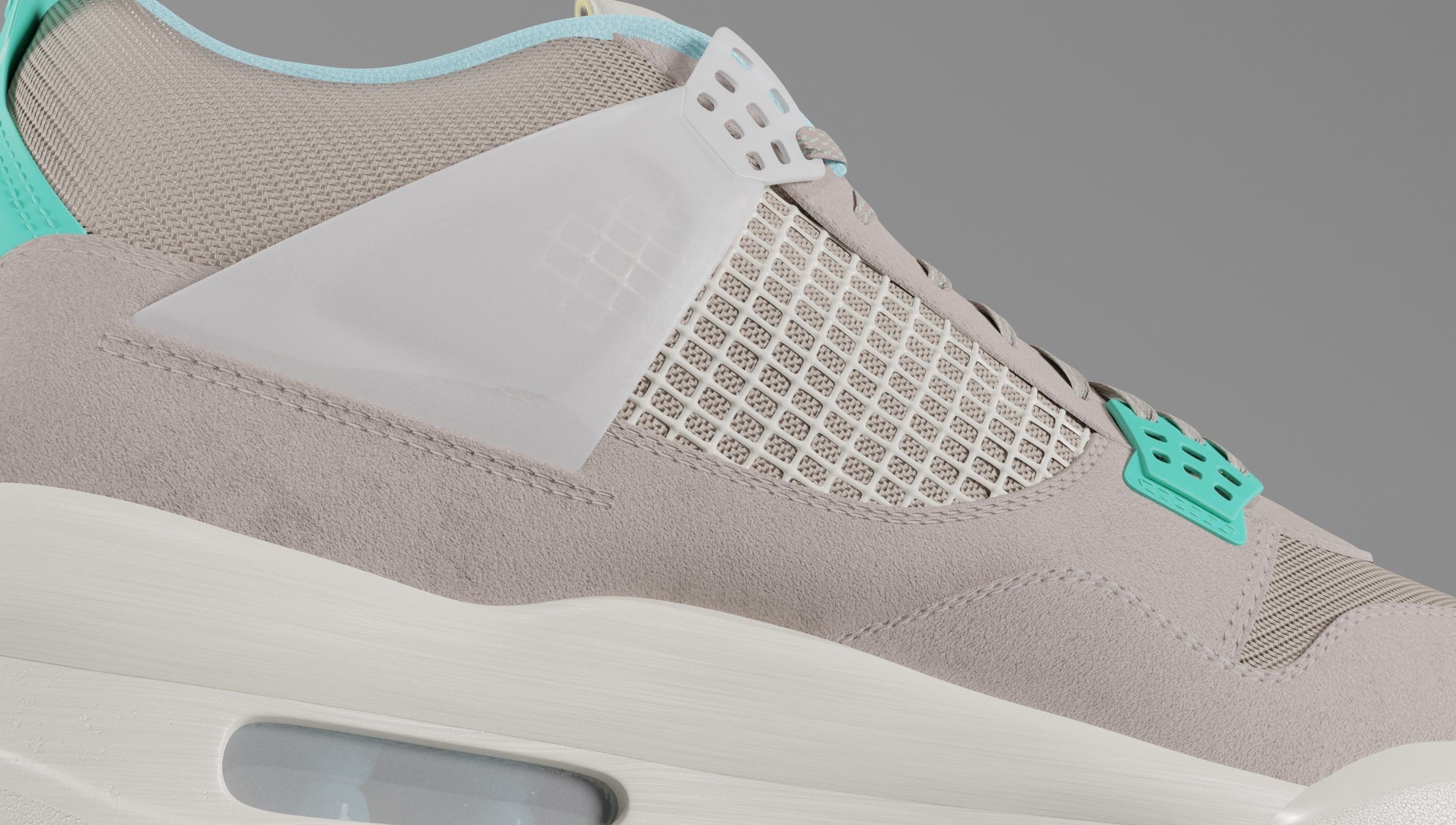 Jordan 4 Union LA Taupe Haze Low-poly 3D model_54