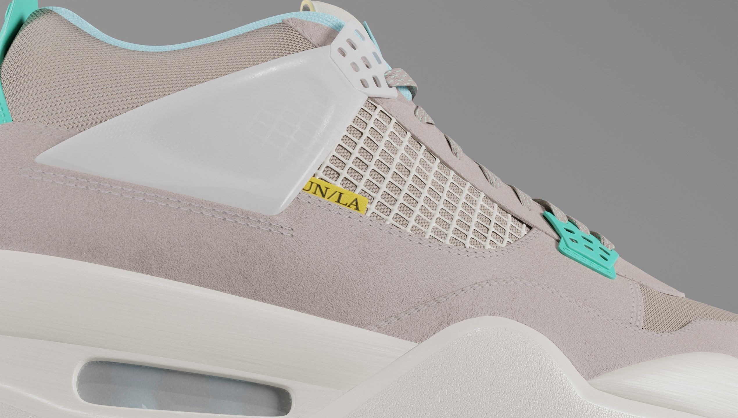 Jordan 4 Union LA Taupe Haze Low-poly 3D model_32