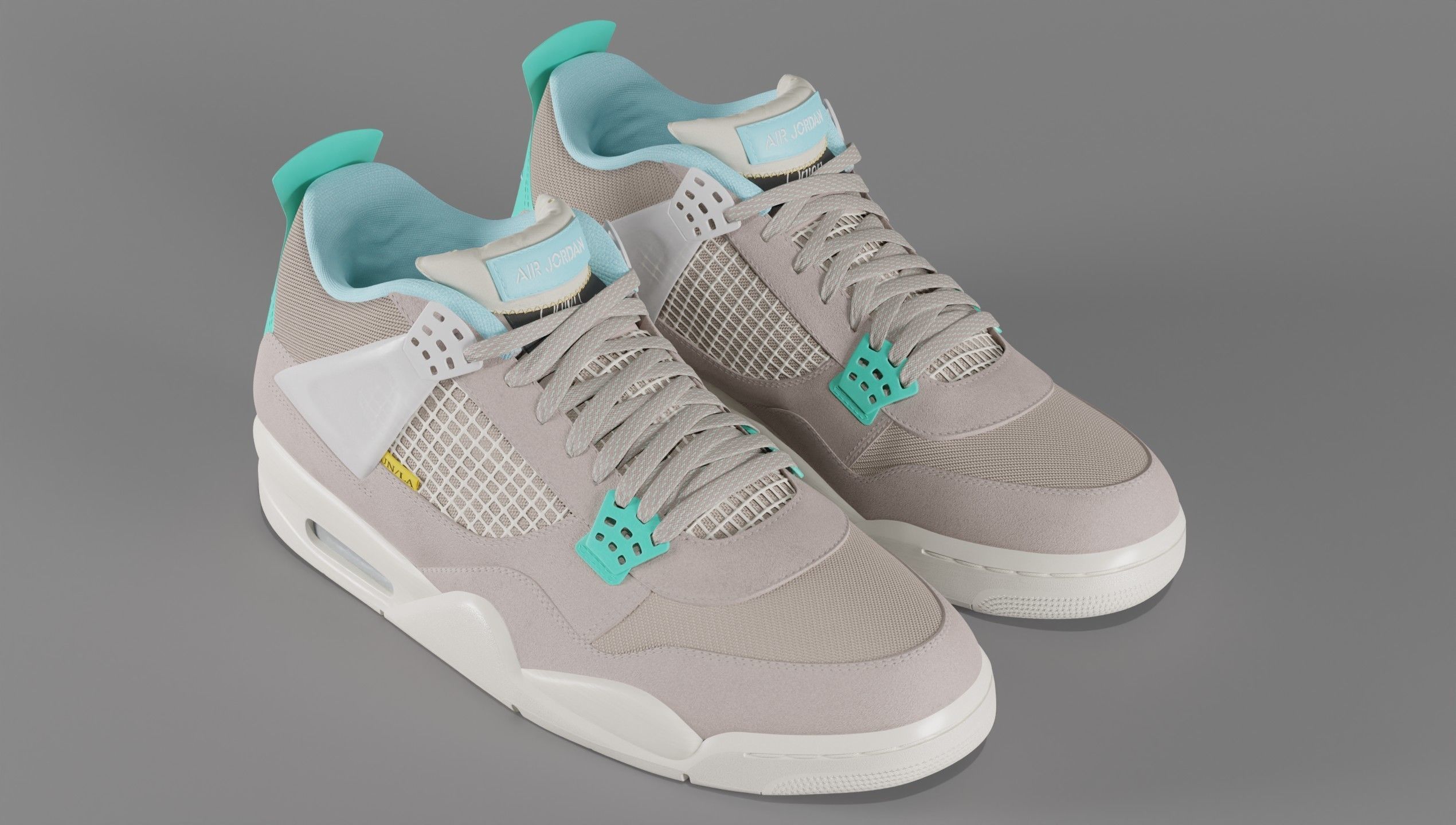 Jordan 4 Union LA Taupe Haze Low-poly 3D model_51