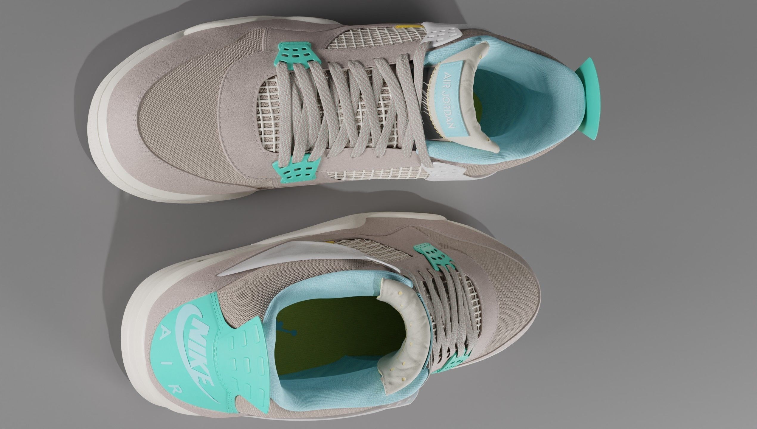 Jordan 4 Union LA Taupe Haze Low-poly 3D model_57