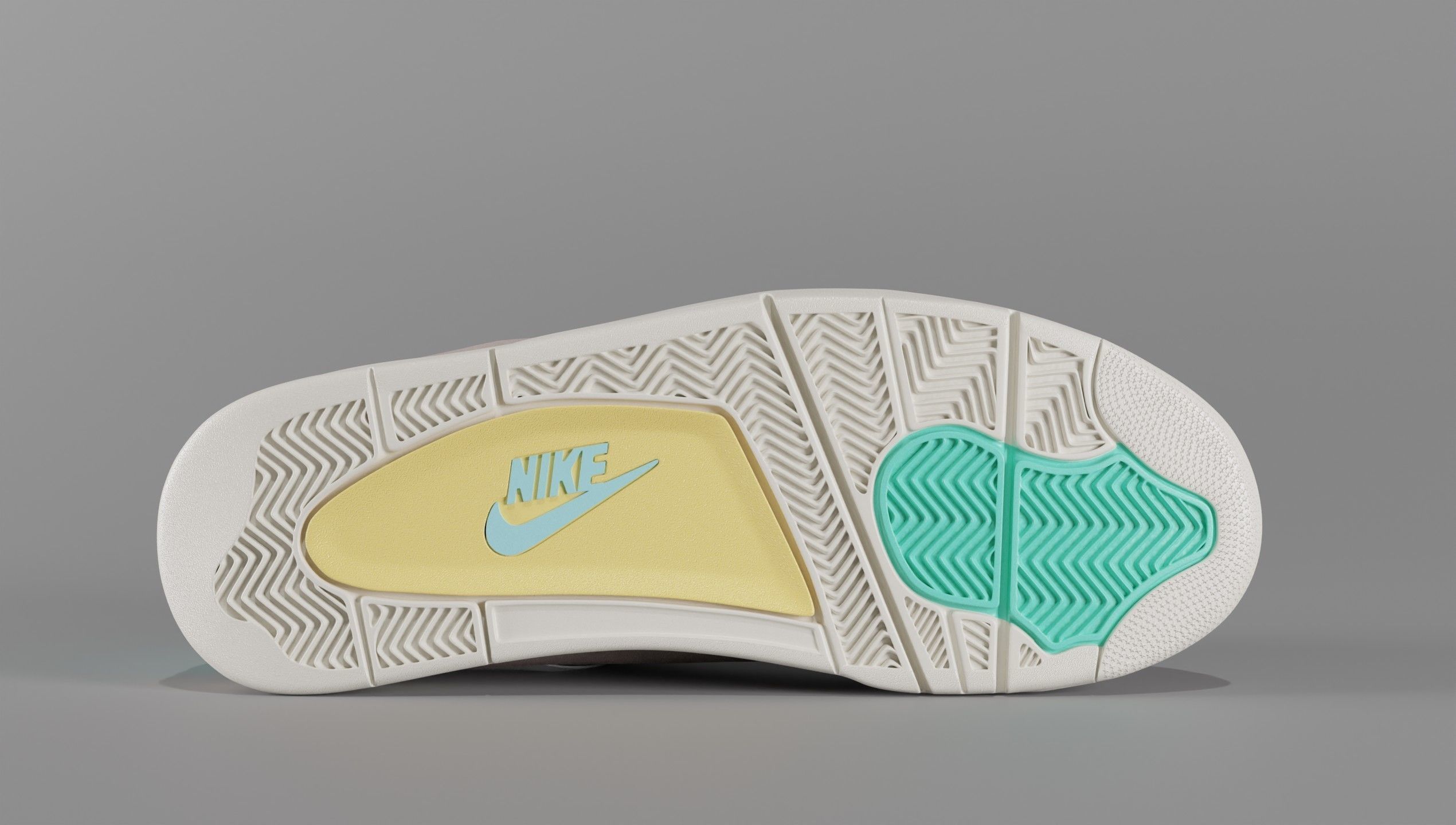 Jordan 4 Union LA Taupe Haze Low-poly 3D model_15