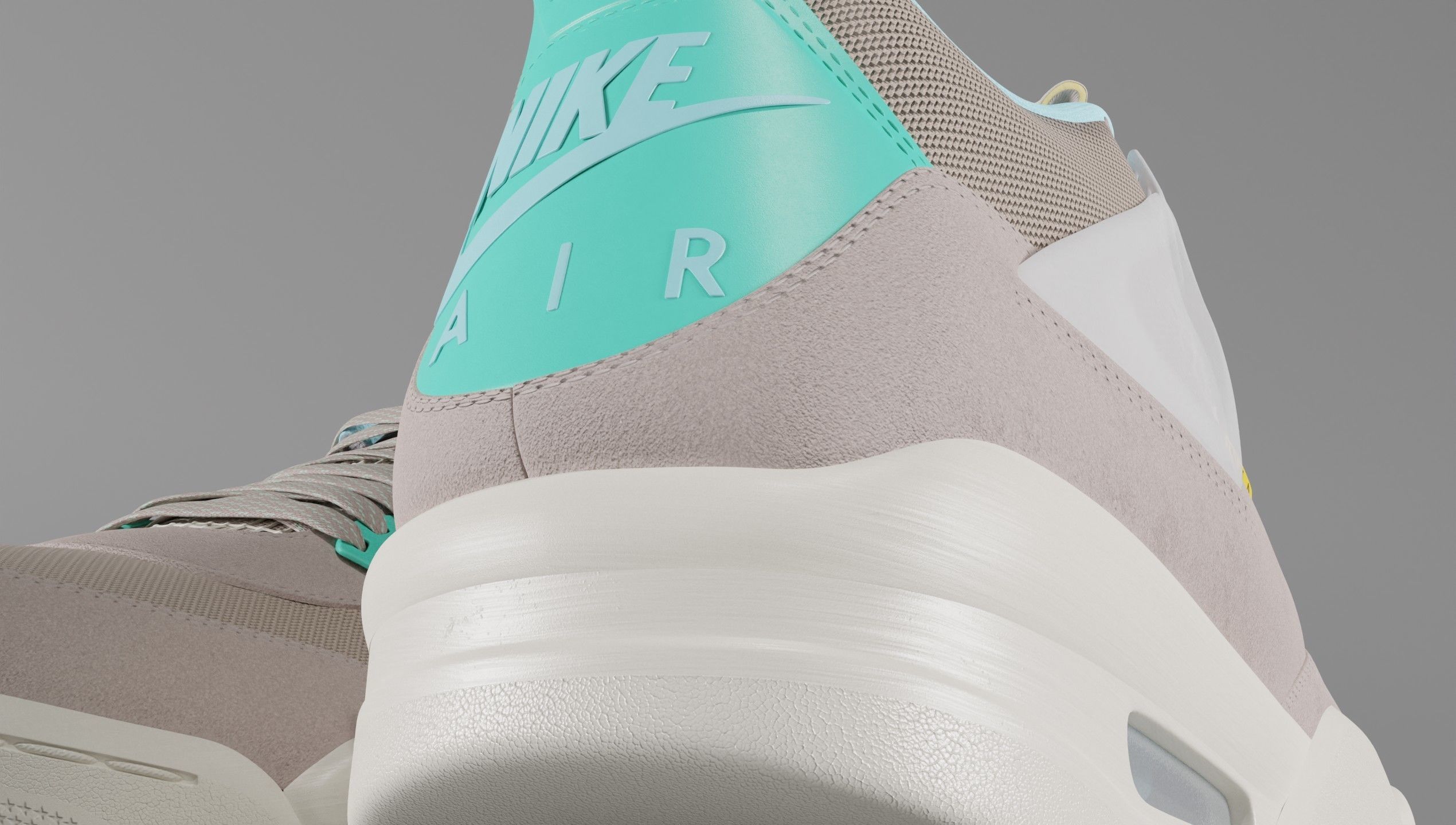 Jordan 4 Union LA Taupe Haze Low-poly 3D model_40