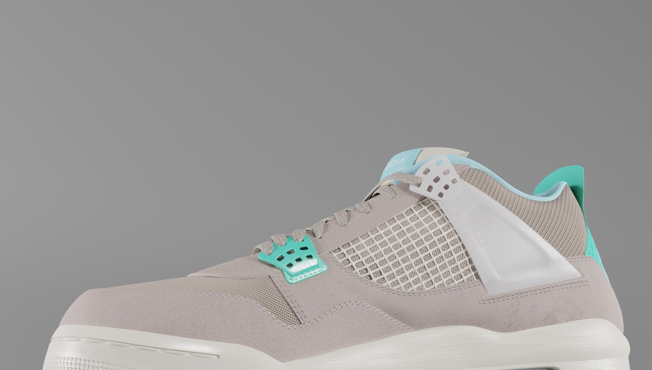 Jordan 4 Union LA Taupe Haze Low-poly 3D model_20