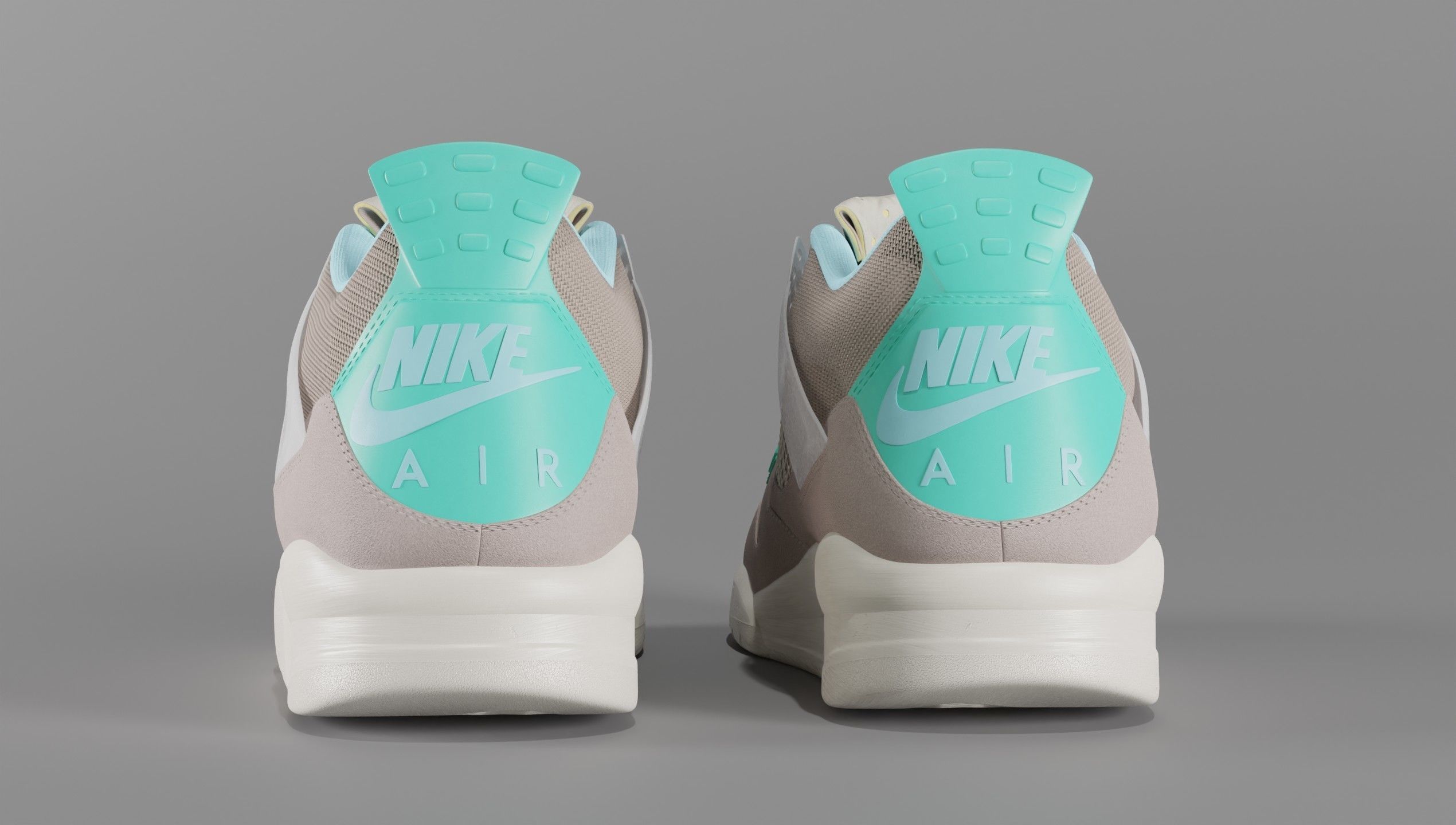 Jordan 4 Union LA Taupe Haze Low-poly 3D model_11