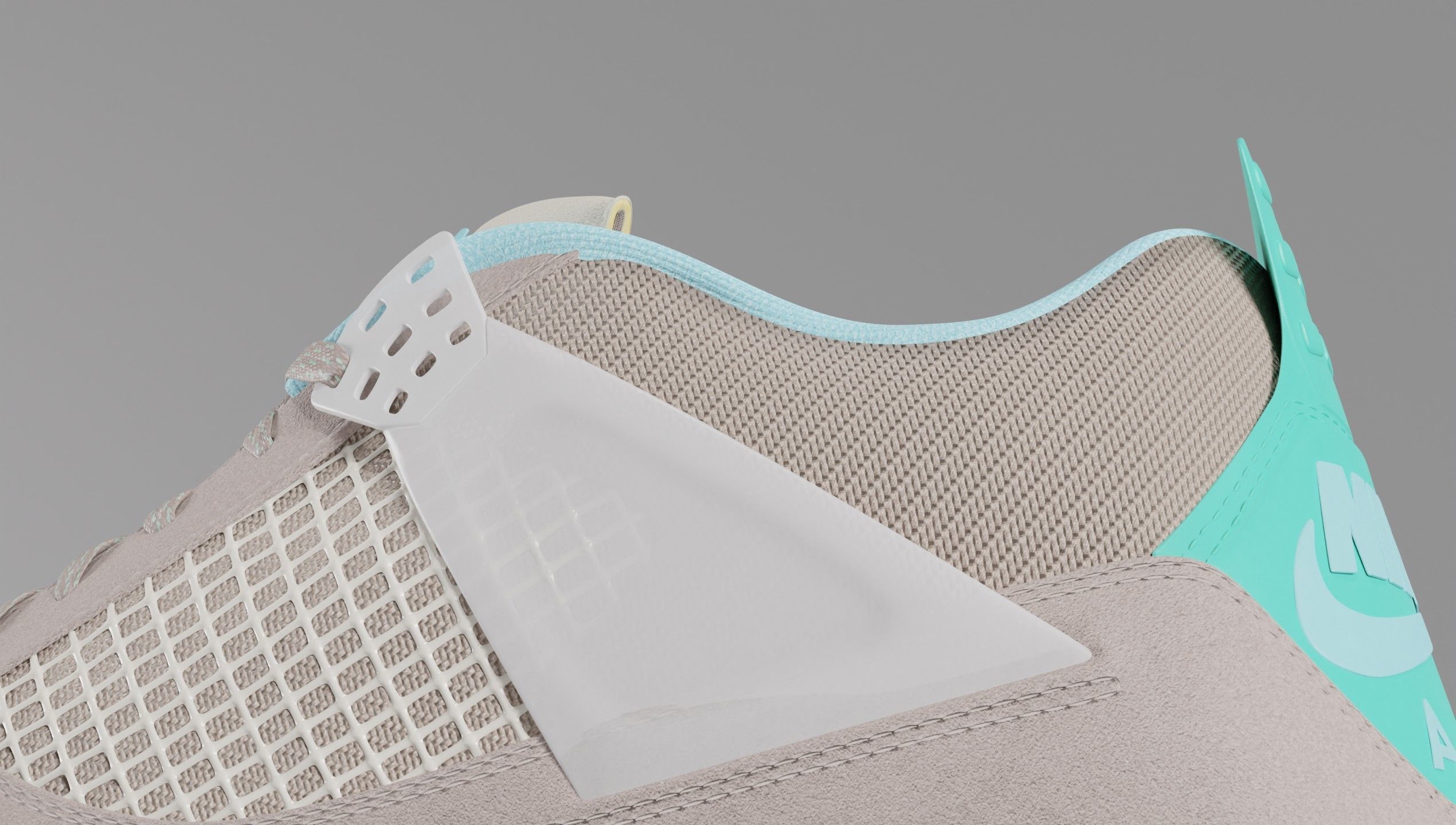 Jordan 4 Union LA Taupe Haze Low-poly 3D model_21