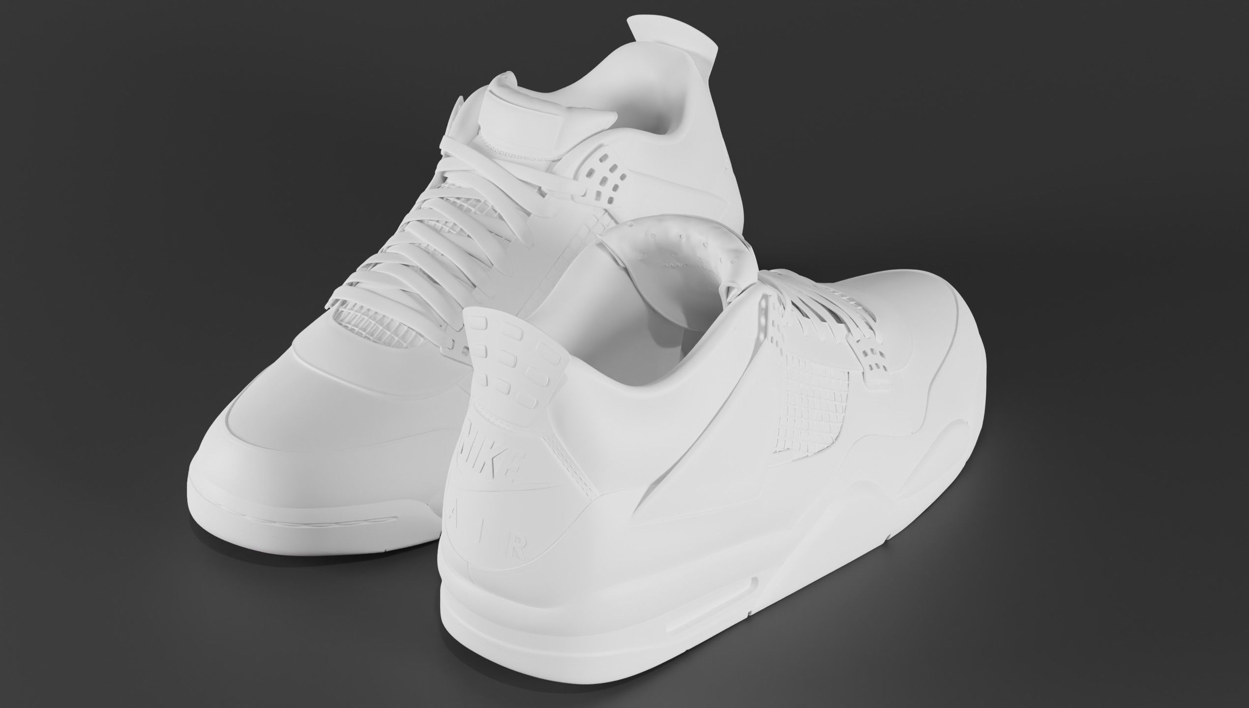 Jordan 4 Union LA Taupe Haze Low-poly 3D model_37