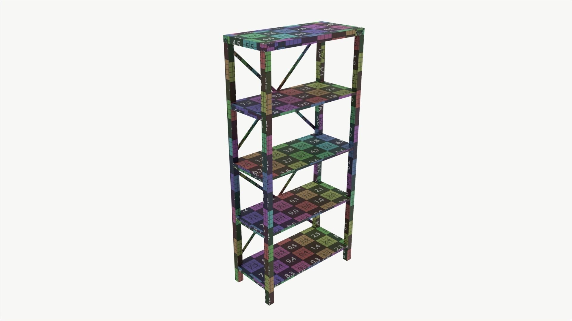 Urban Industrial Bookshelf Andersen 3D model_6