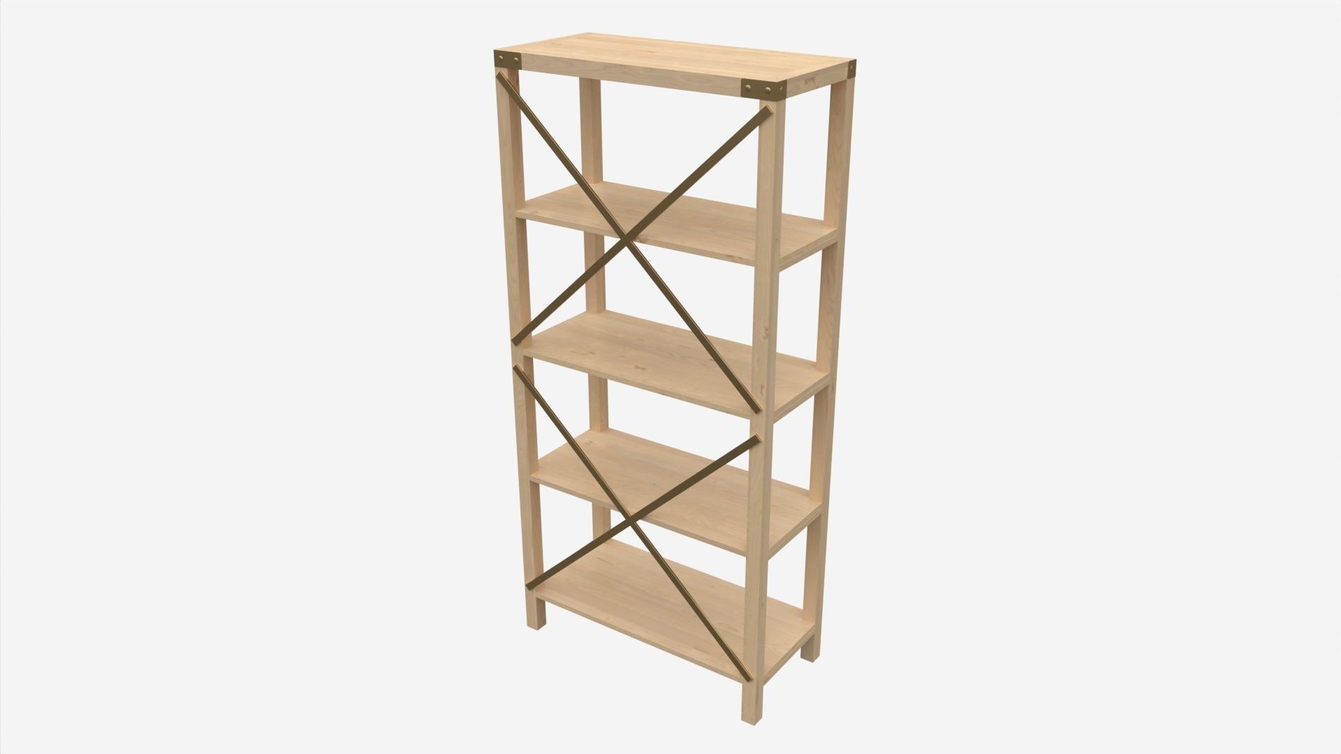 Urban Industrial Bookshelf Andersen 3D model_1