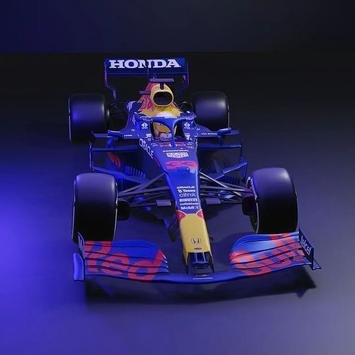 Redbull F1 2021 championship winning car with texture 3D model