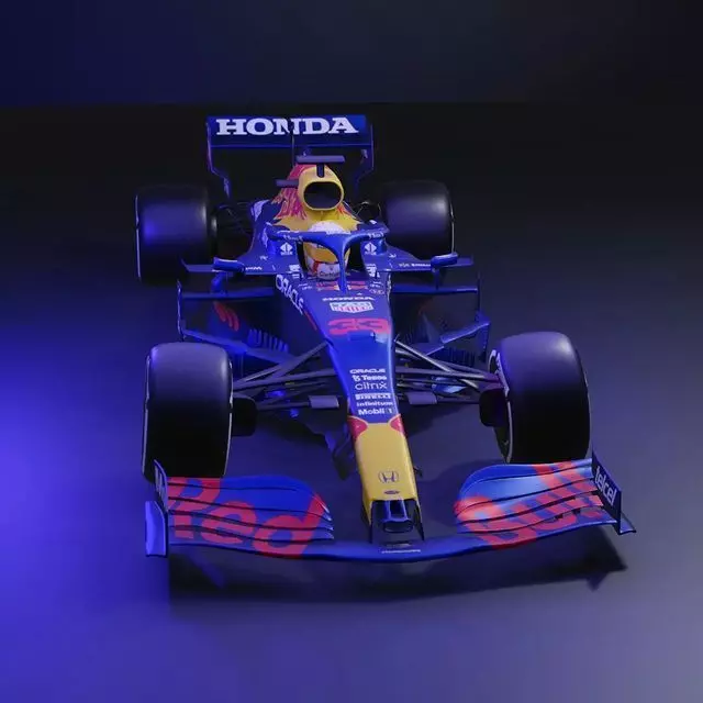 Redbull F1 2021 championship winning car with texture 3D model