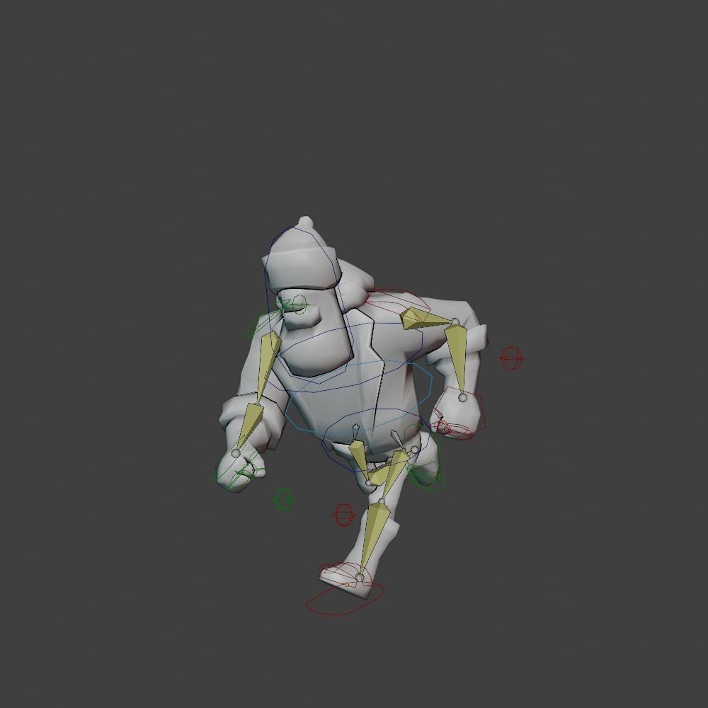 Fisherman - 3D animated model Low-poly 3D model_4