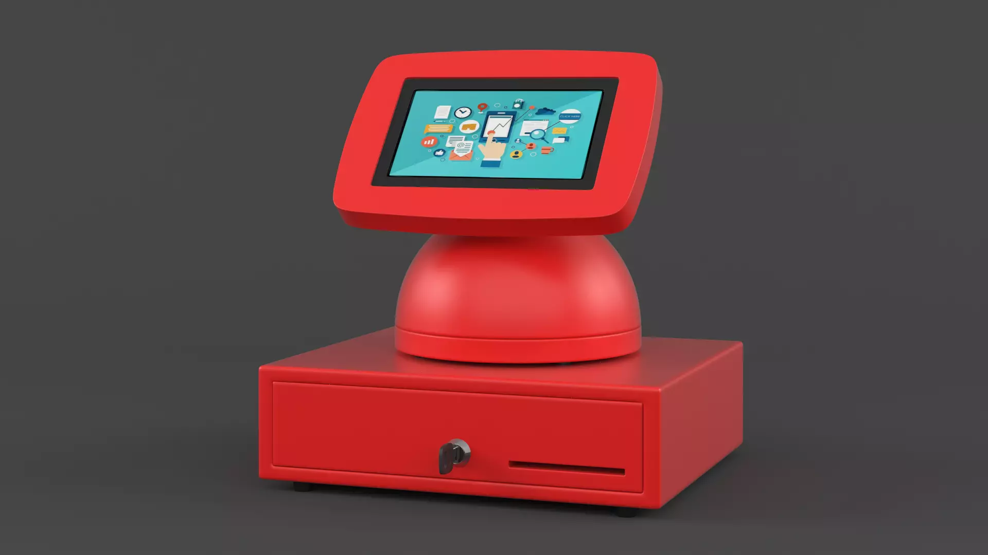 Kiosk Tablet 3D model_0
