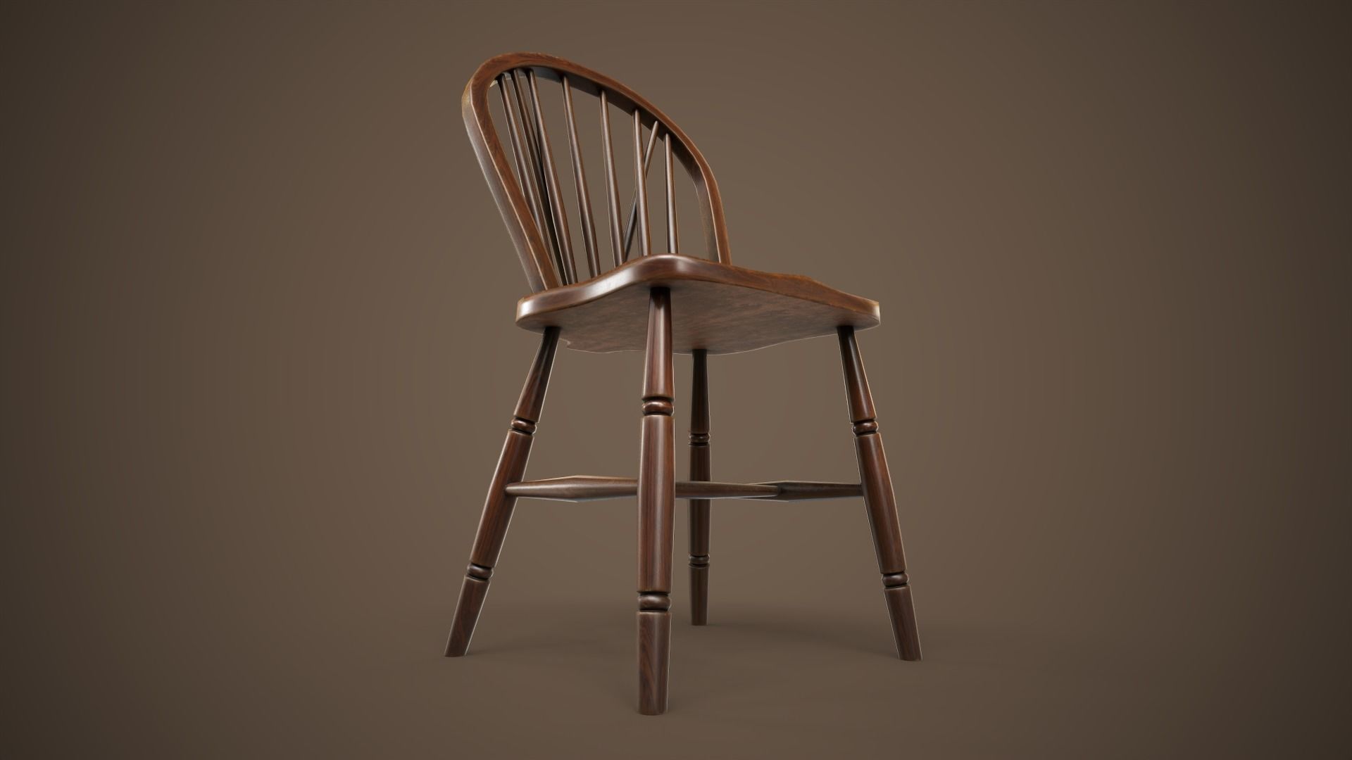 Set of vintage tables and chairs 3D Model Collection_15