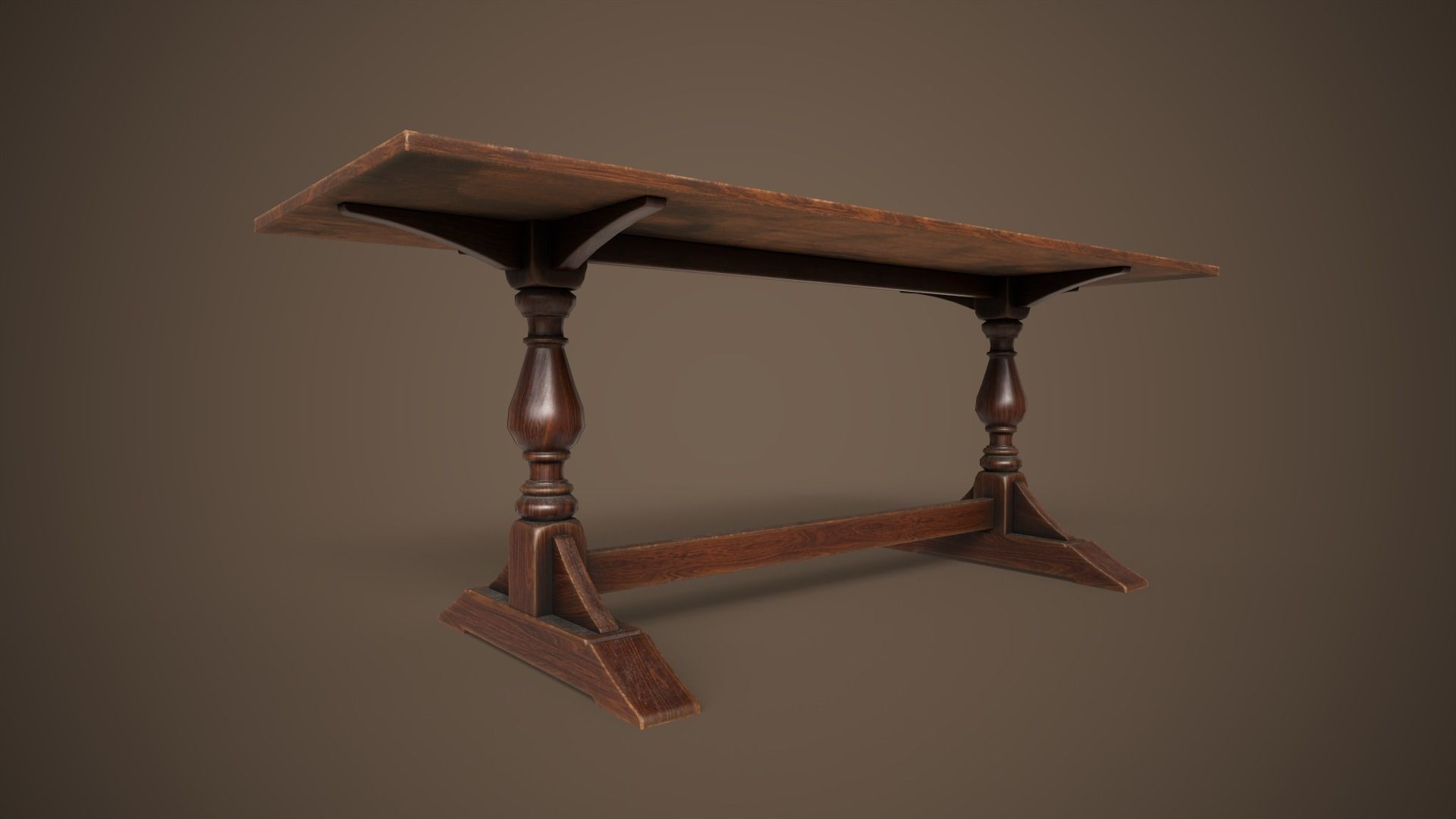 Set of vintage tables and chairs 3D Model Collection_36
