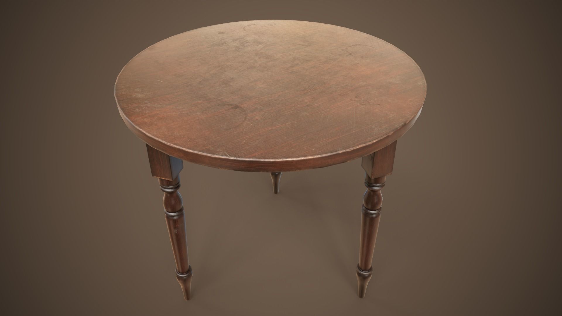 Set of vintage tables and chairs 3D Model Collection_11