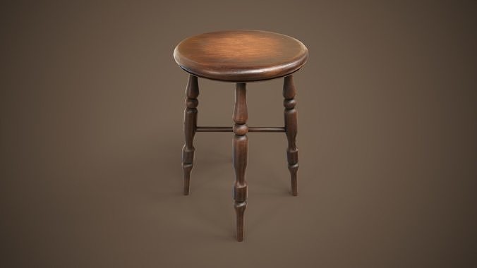Set of vintage tables and chairs 3D Model Pack 6