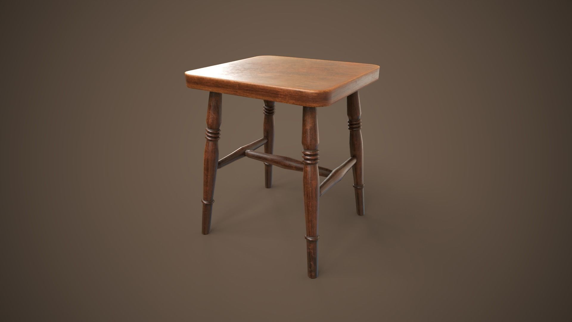 Set of vintage tables and chairs 3D Model Collection_18
