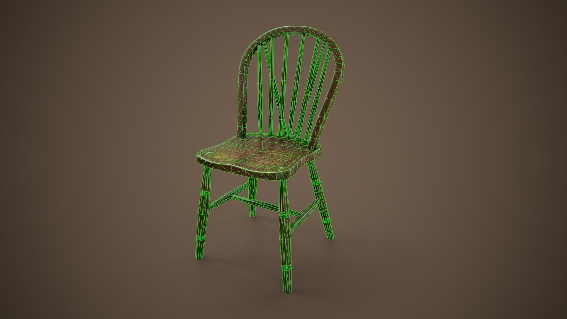 Set of vintage tables and chairs 3D Model Collection_17