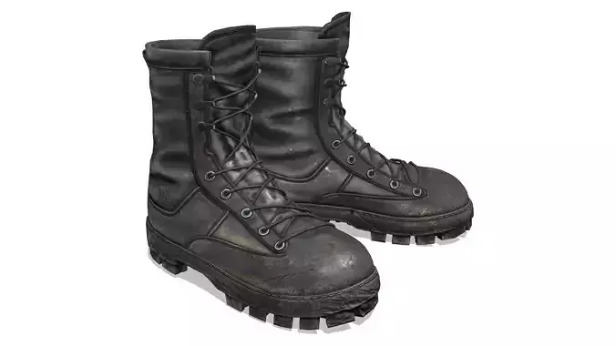 Combat Boots Low-poly 3D model
