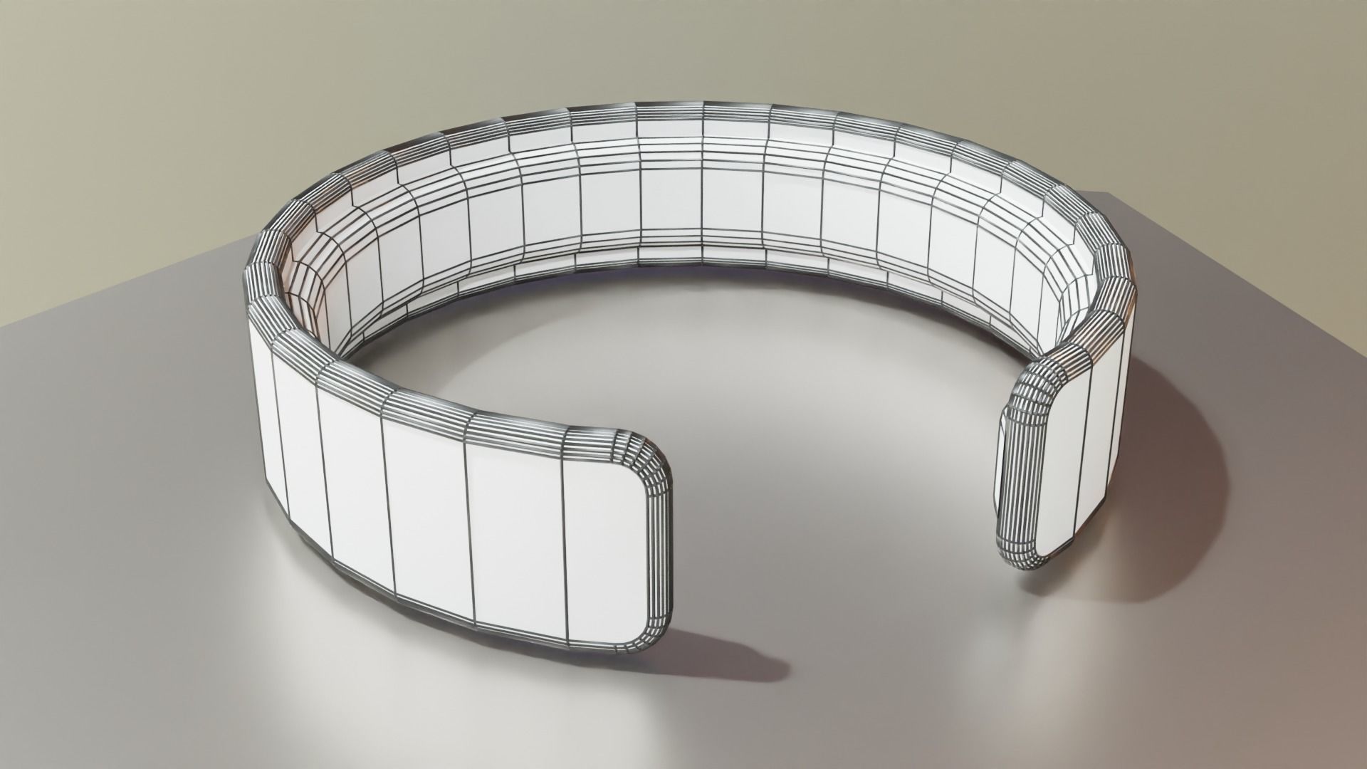 Low Poly Sci-Fi Bracelet Luke Low-poly 3D model_8